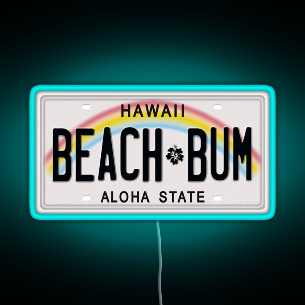Hawaii License Plate Rgb Neon Sign - Shineneon
