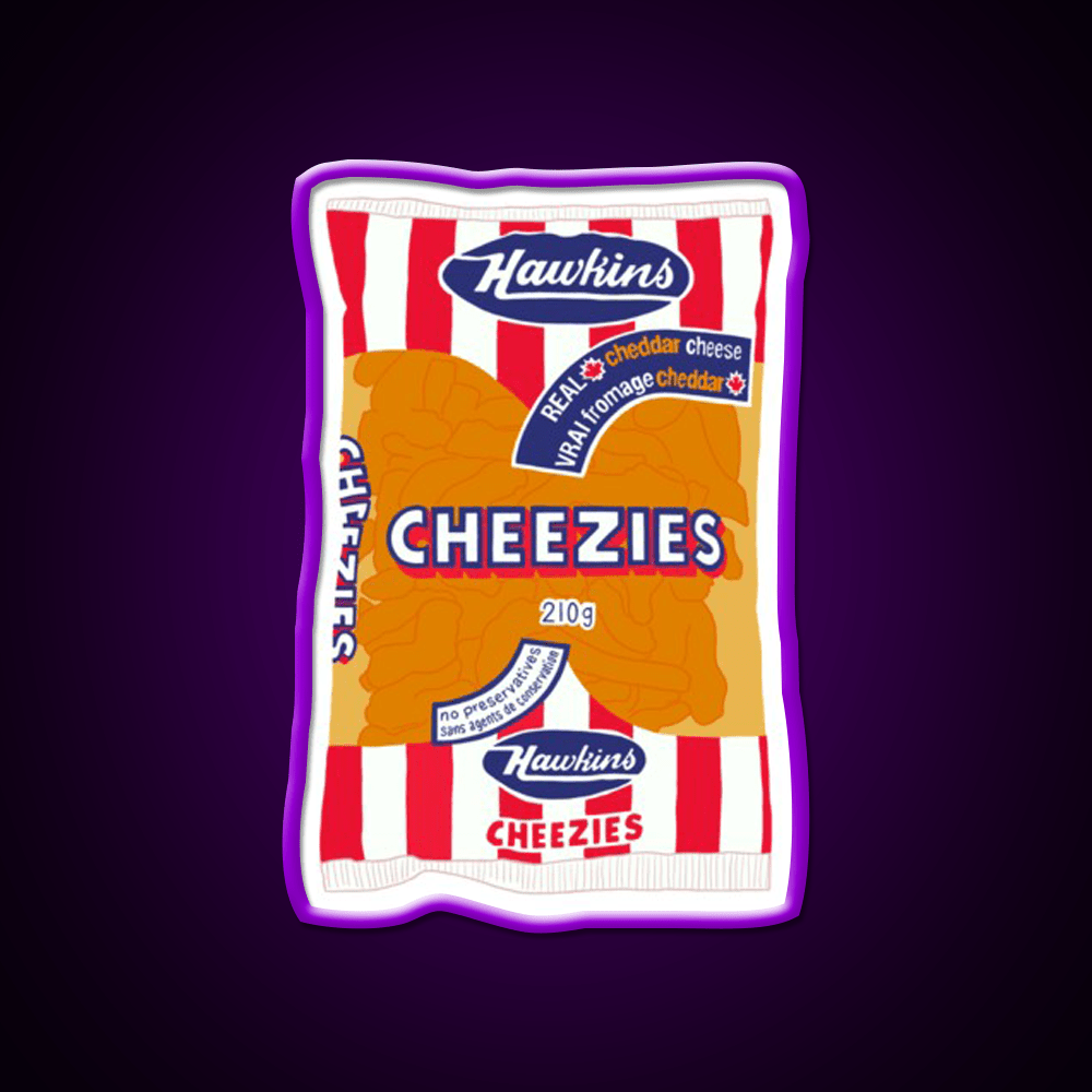 Hawkins Cheezies Snack Food Led Neon Sign Rgb Color - Shineneon