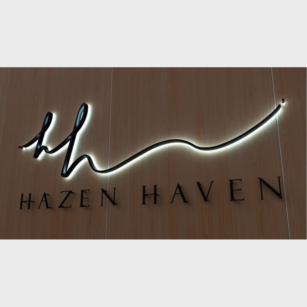 Hazen Haven 3D Backlit Channel Letters Led Light Sign - Shineneon