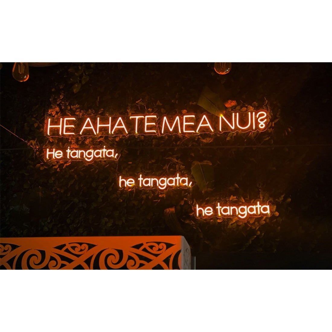 He Aha Te Mea Nui He Tangata He Tangata Maori Led Sign Business Neon Sign - Shineneon