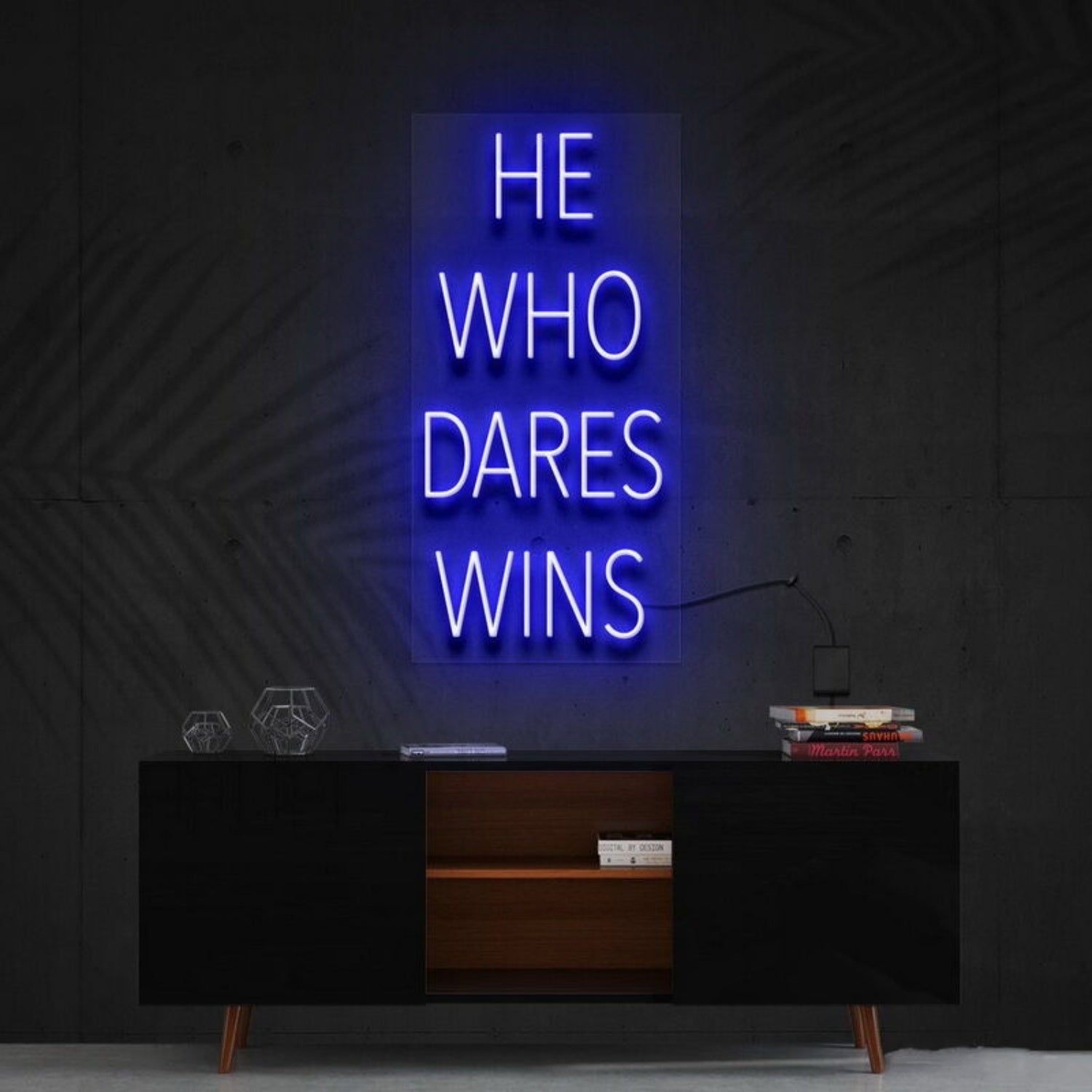 He Who Dares Wins Led Neon Sign For Motivational Spaces - Shineneon