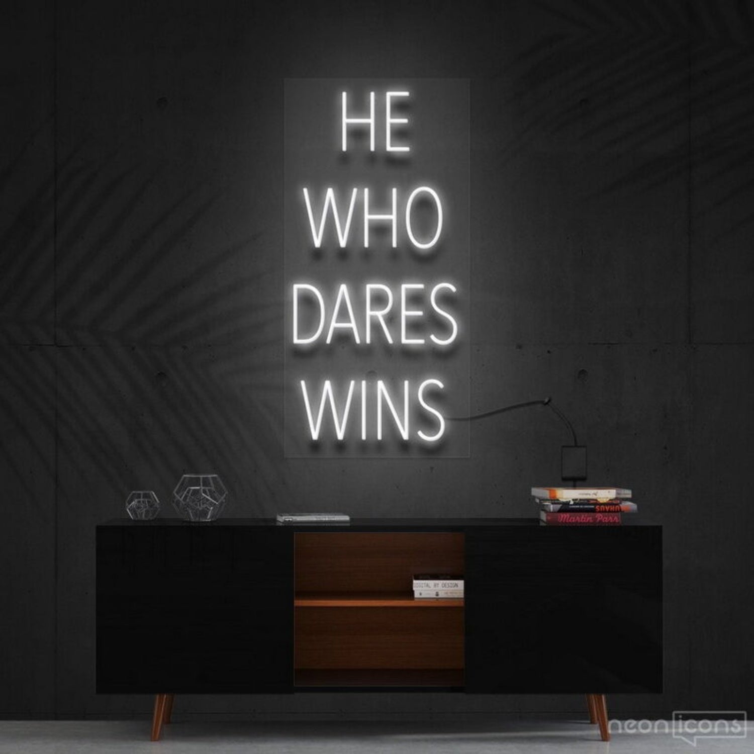 He Who Dares Wins Led Neon Sign For Motivational Spaces - Shineneon