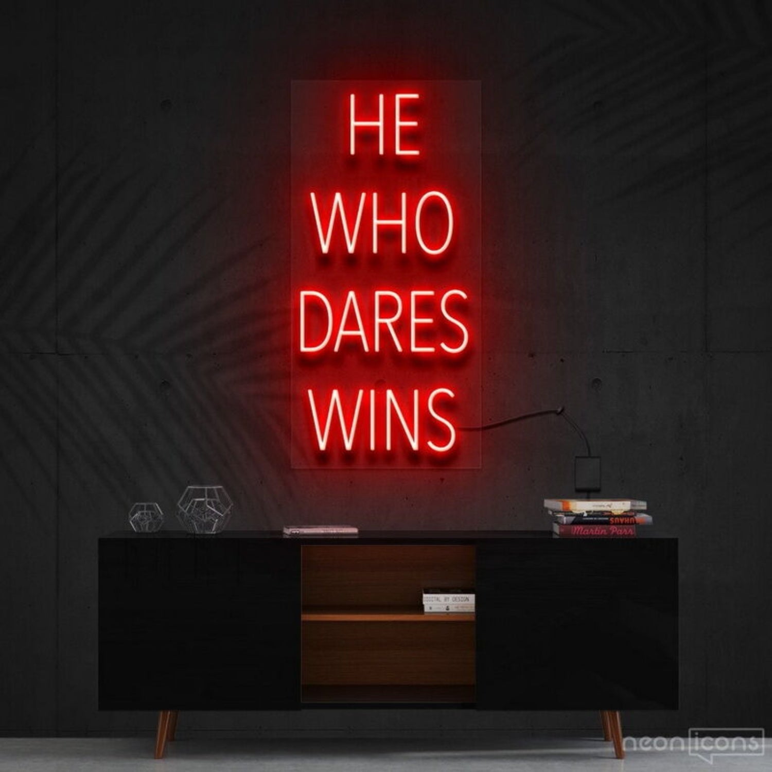 He Who Dares Wins Led Neon Sign For Motivational Spaces - Shineneon