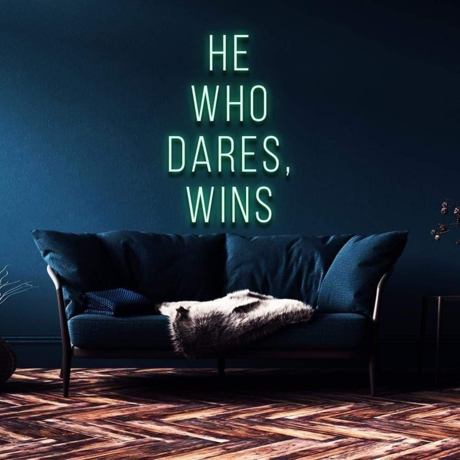 He Who Dares Wins Led Neon Sign Modern Home Decor Wall Art | Shineneon