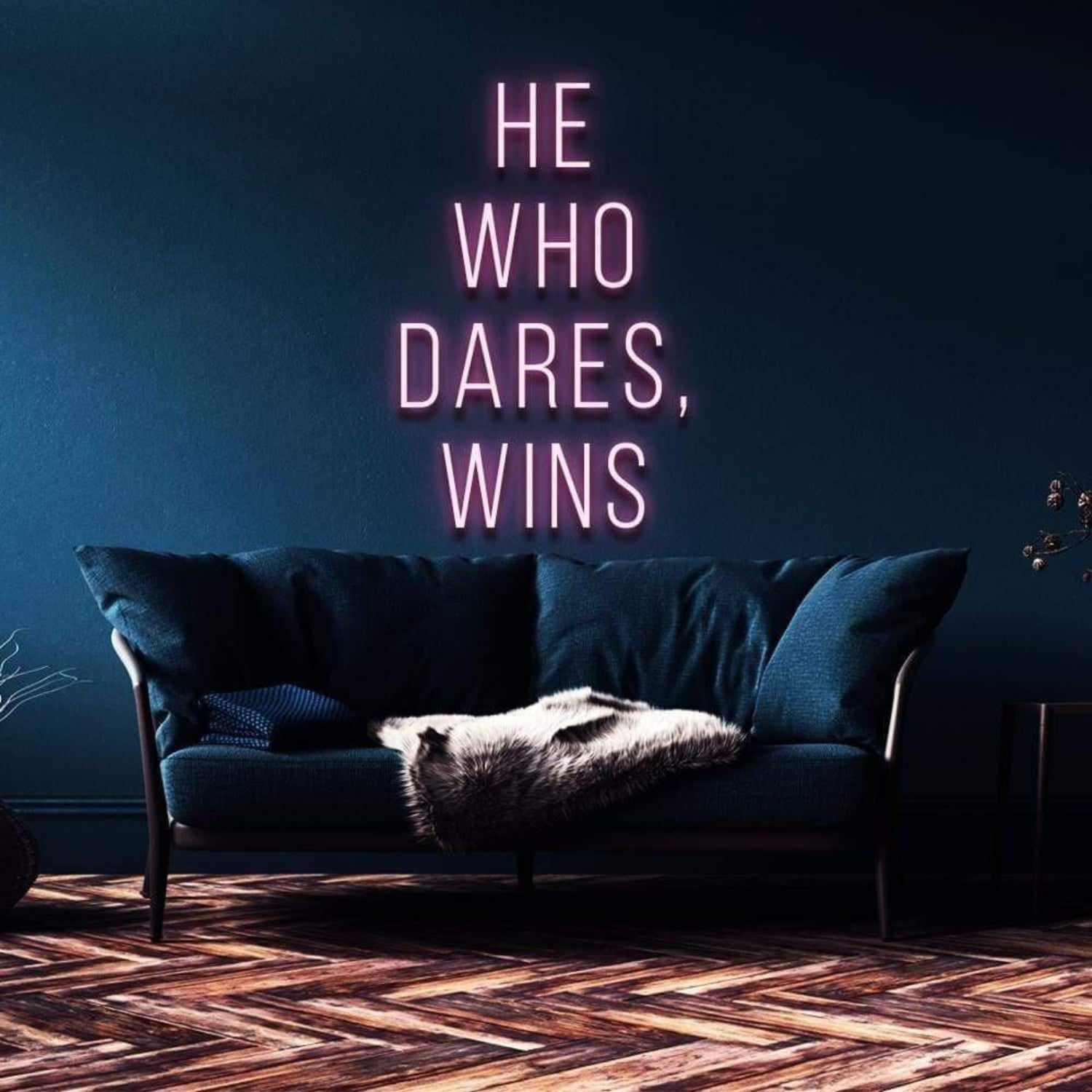 He Who Dares Wins Led Neon Sign Modern Home Decor Wall Art | Shineneon