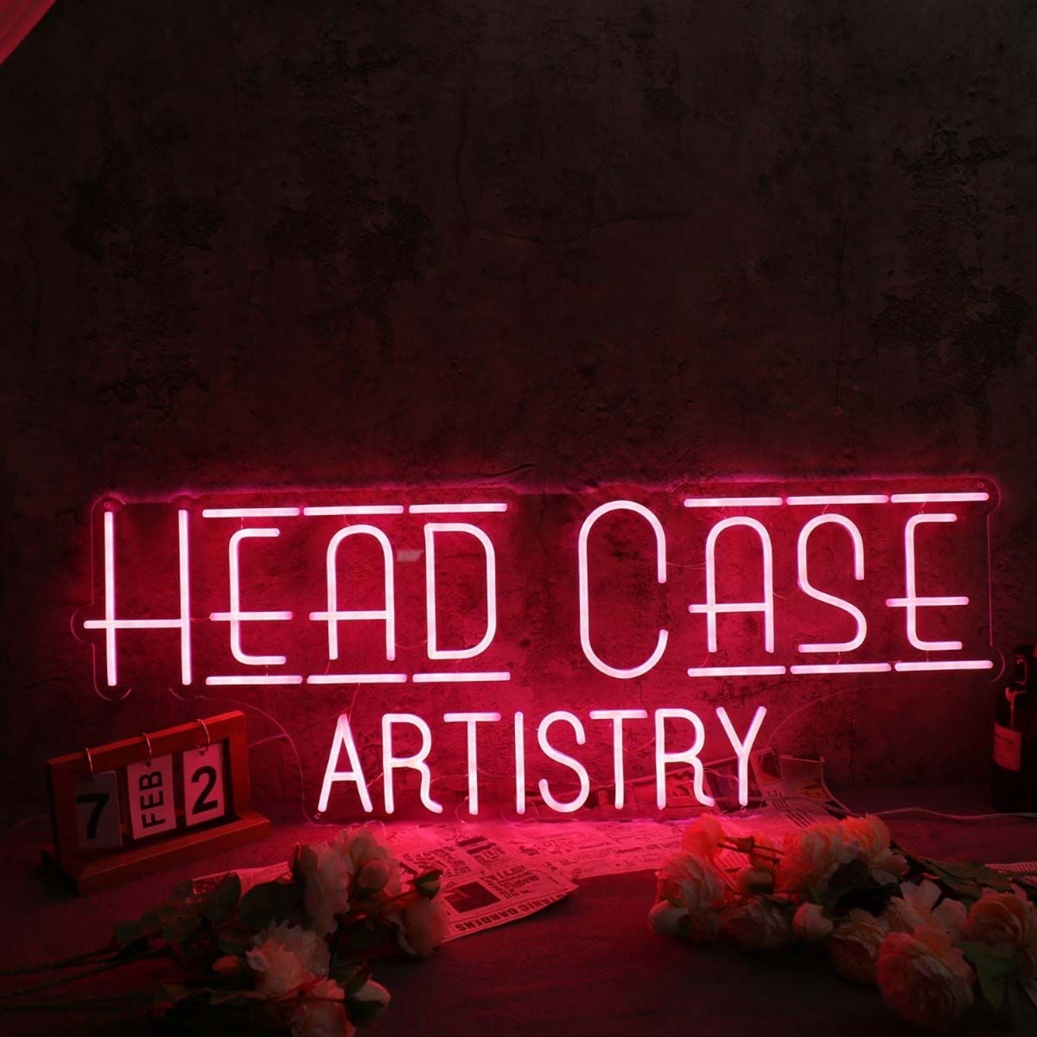 Head Case Artistry Red Led Neon Sign - Shineneon