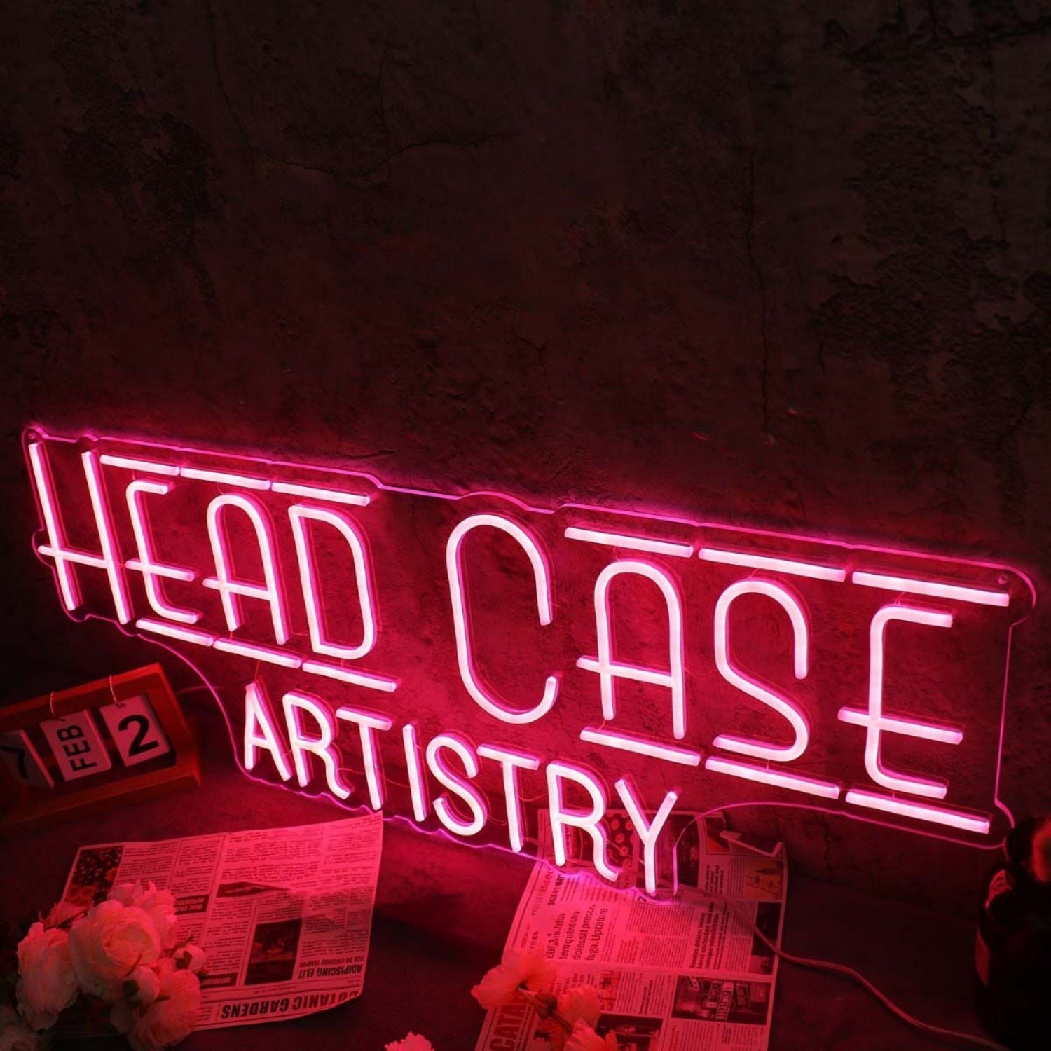 Head Case Artistry Red Led Neon Sign - Shineneon