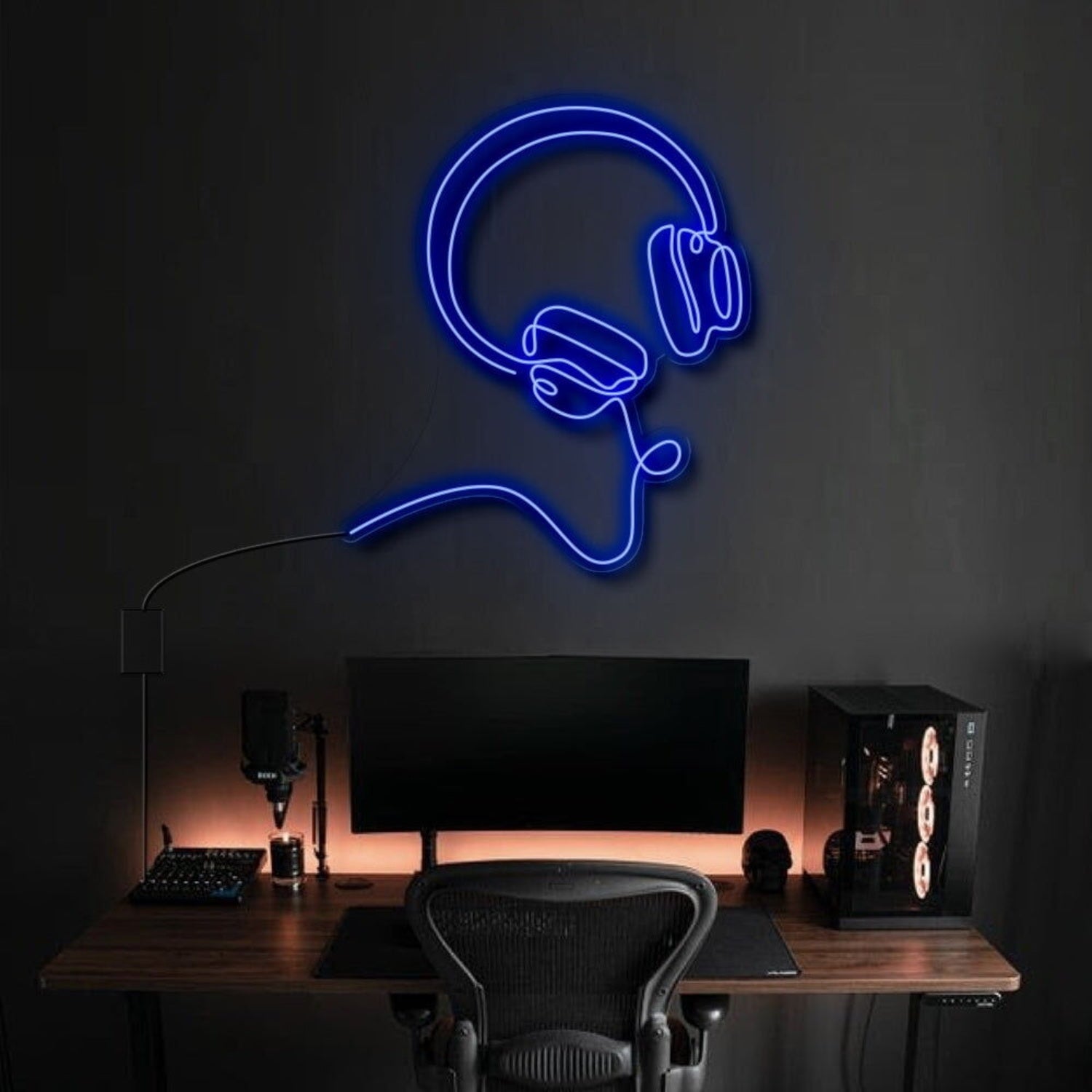 Headphones Line Art Bose Style Led Neon Sign | Shineneon