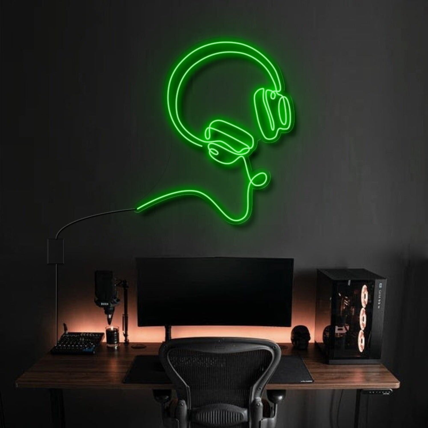 Headphones Line Art Bose Style Led Neon Sign | Shineneon