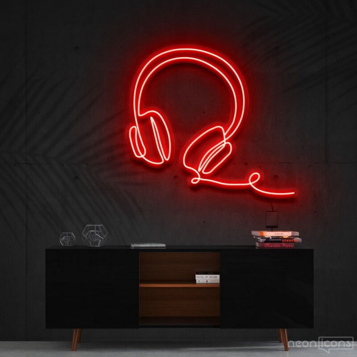 Headphones Line Art Led Neon Sign For Music Studios And Game Rooms | Shineneon