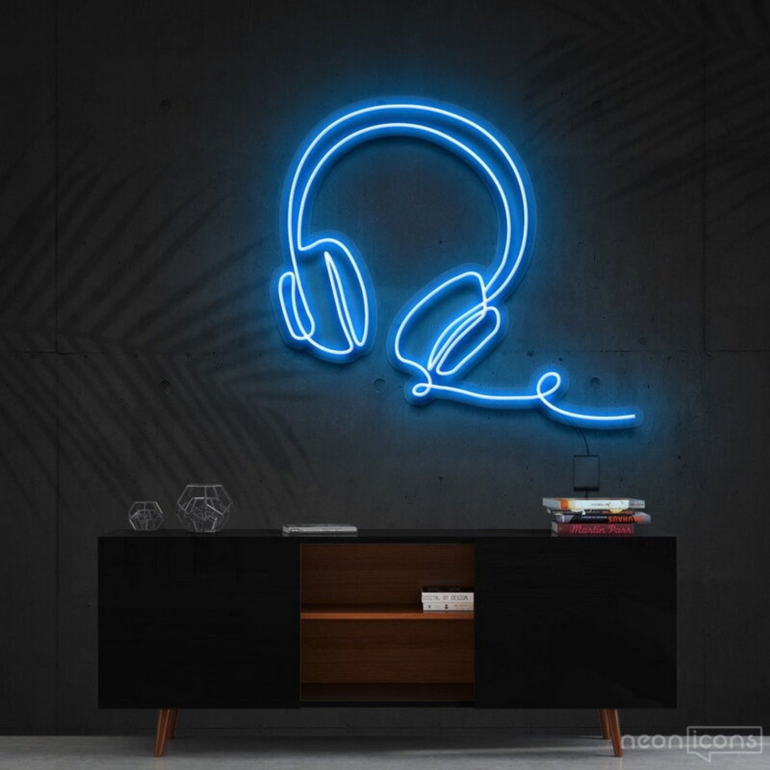 Headphones Line Art Led Neon Sign For Music Studios And Game Rooms | Shineneon