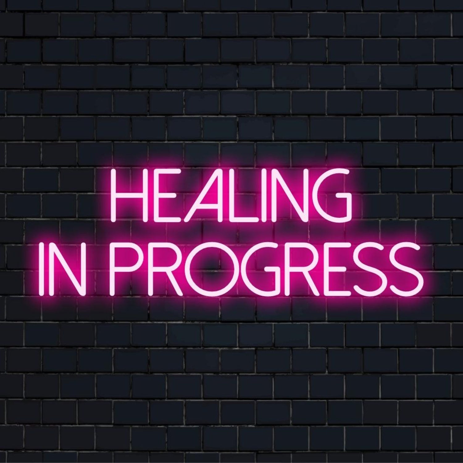 Healing In Progress Pink Led Neon Sign For Cozy Spaces | Shineneon