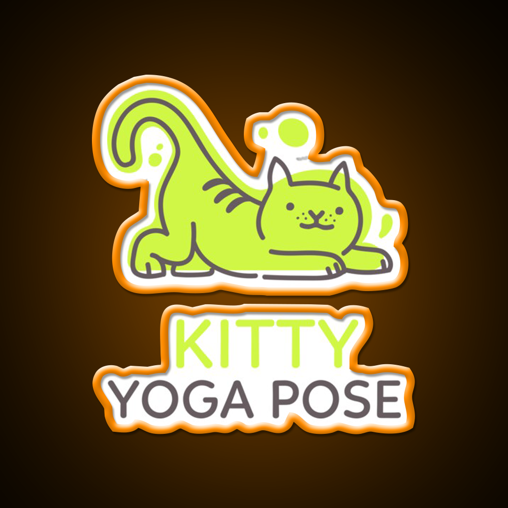 Health Yoga Cute Money Meditation Yoga Led Neon Sign Rgb Color