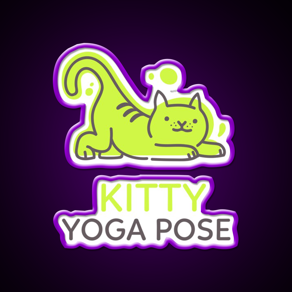 Health Yoga Cute Money Meditation Yoga Led Neon Sign Rgb Color