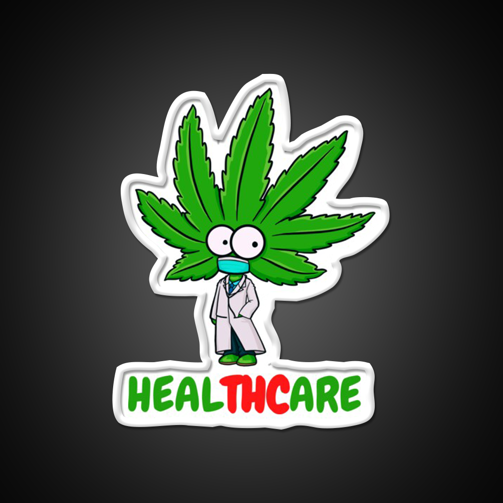 Healthcare Hemp Inspired Green Leaf Led Neon Sign Rgb Color - LED neon sign view 11