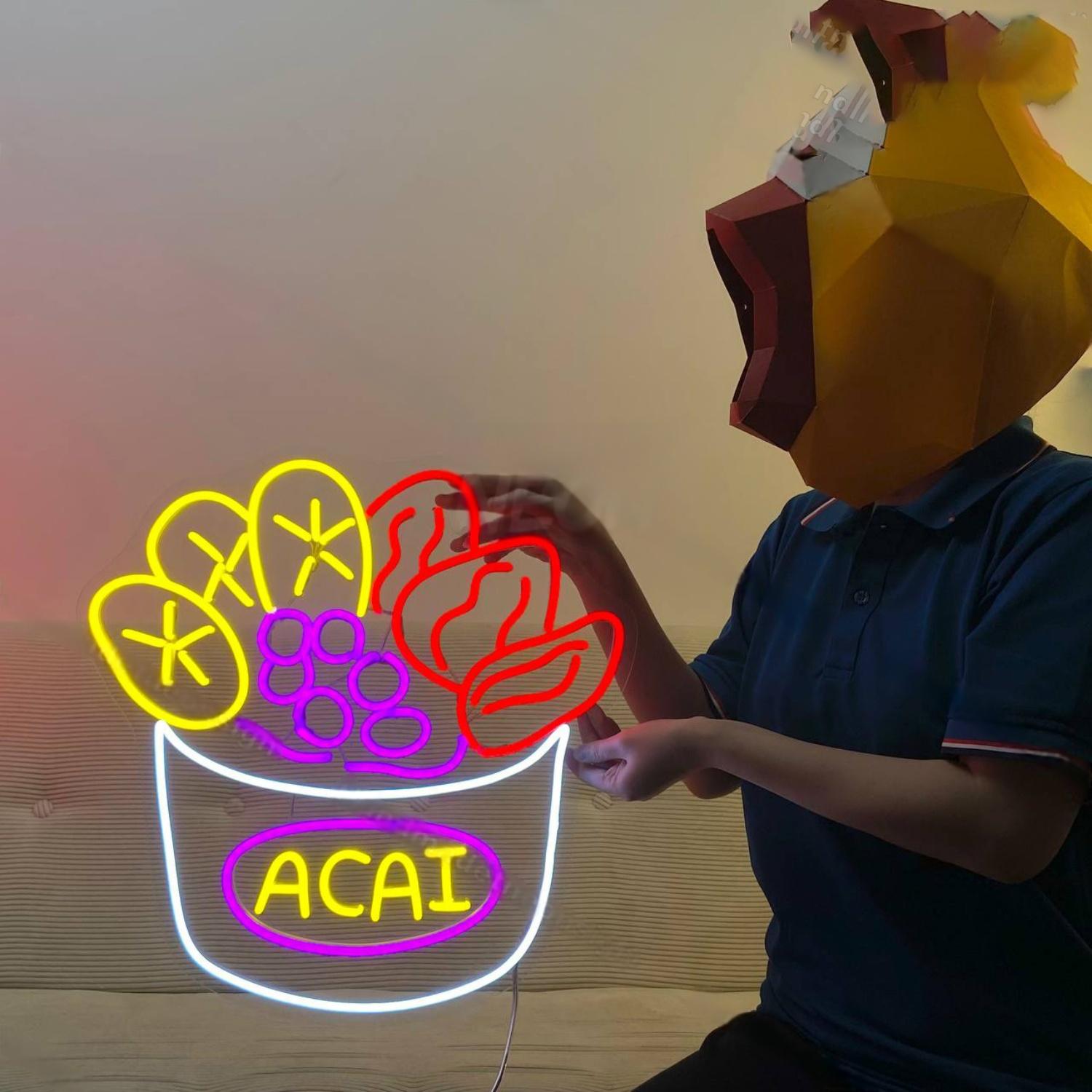 Healthy Acai Led Neon Sign Food Led Neon Sign | Shineneon