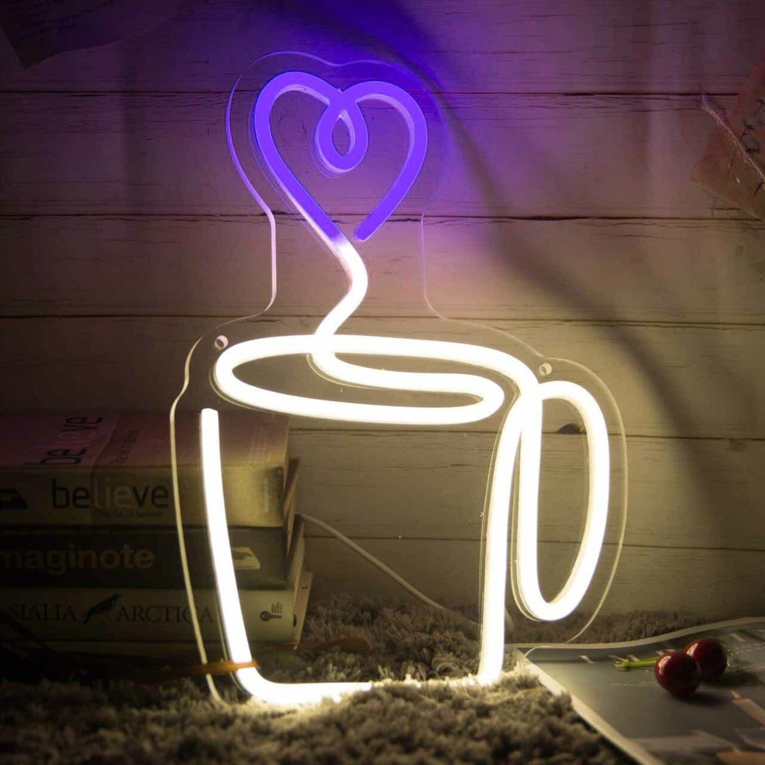 Heart Aroma Coffee Cup Led Neon Sign | Shineneon