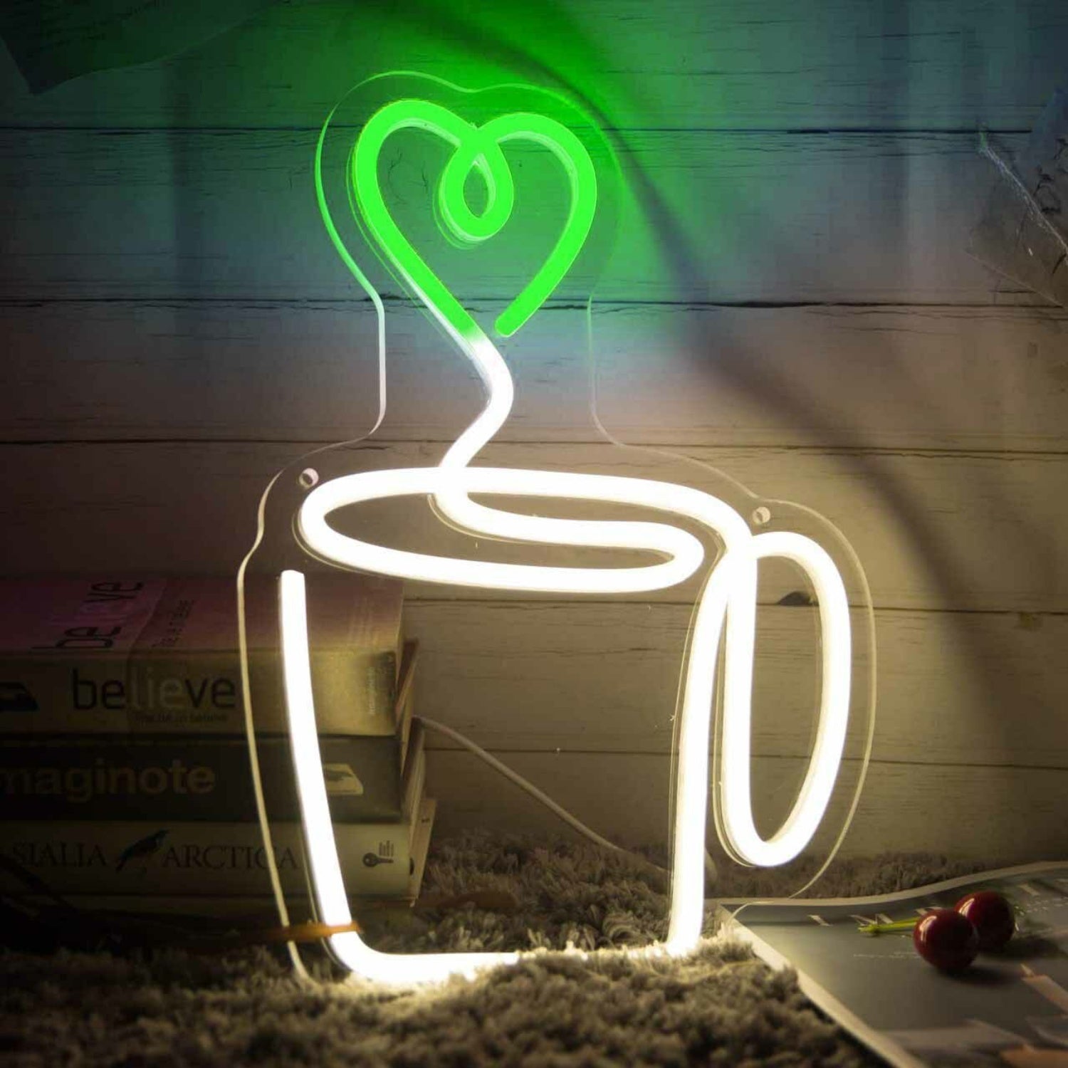 Heart Aroma Coffee Cup Led Neon Sign | Shineneon