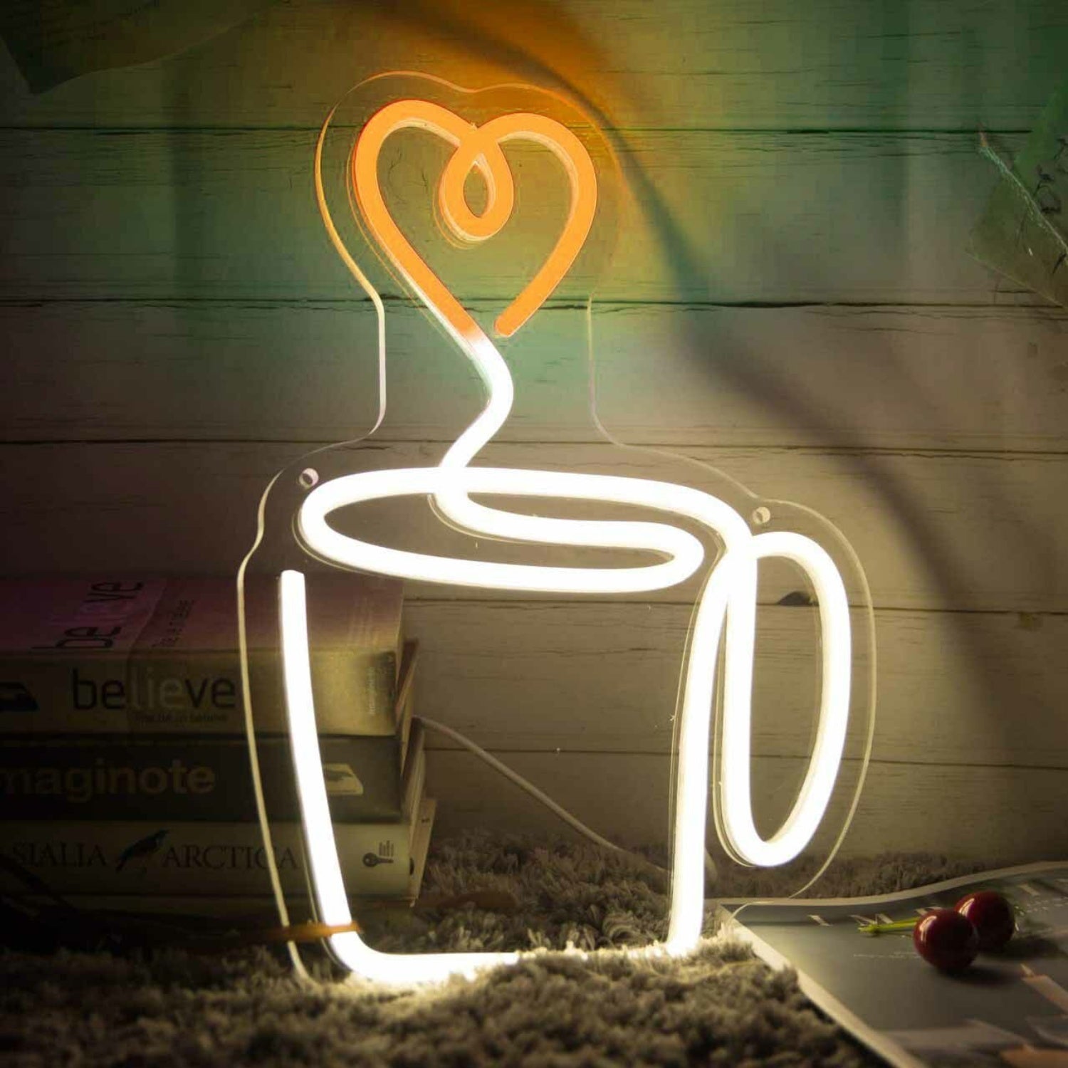 Heart Aroma Coffee Cup Led Neon Sign | Shineneon