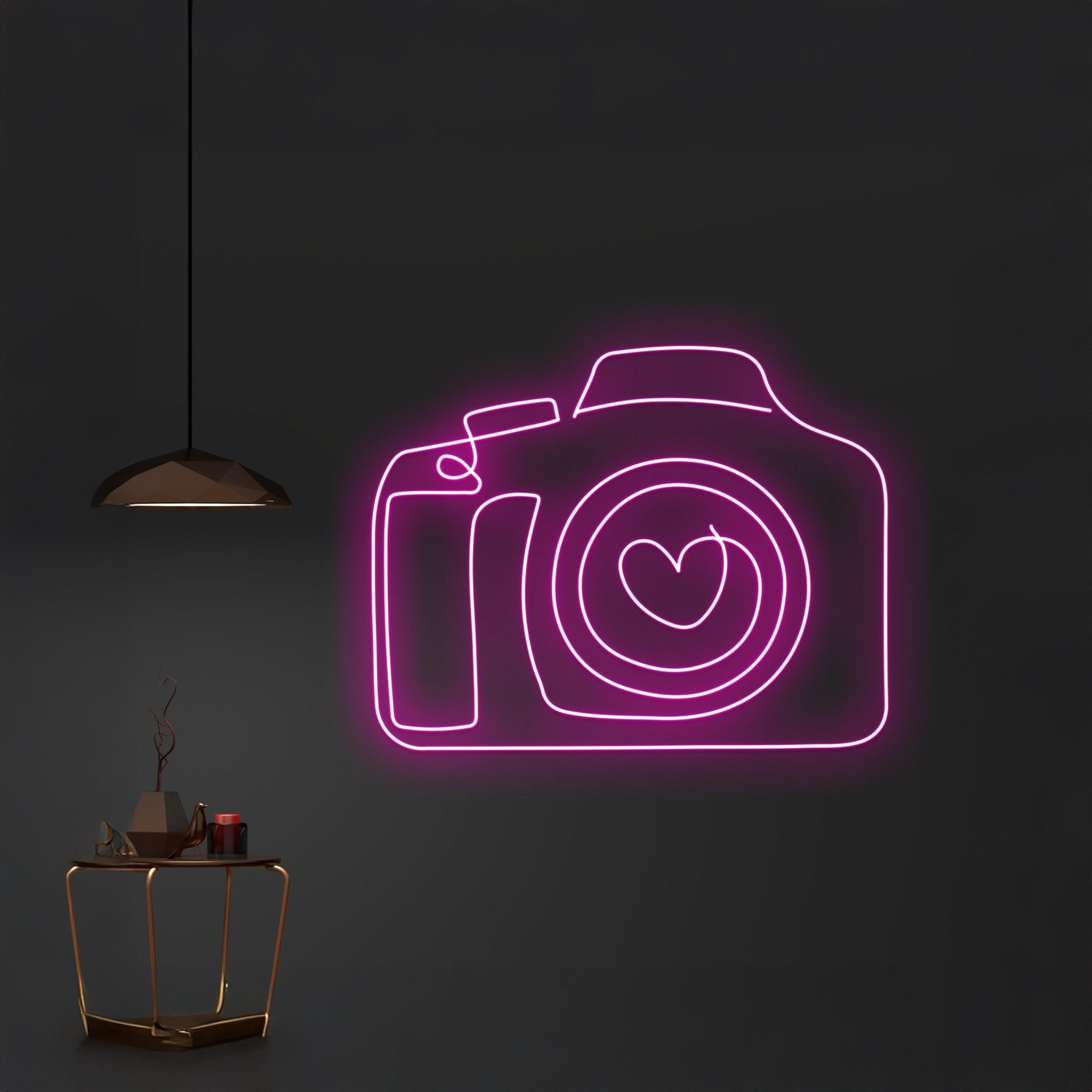 Heart Camera Neon Sign - Shineneon