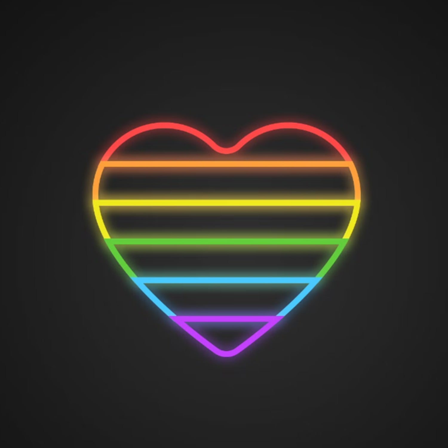 Heart Flag Neon Sign Show Your Love With This Heart Flag Sign | Shineneon