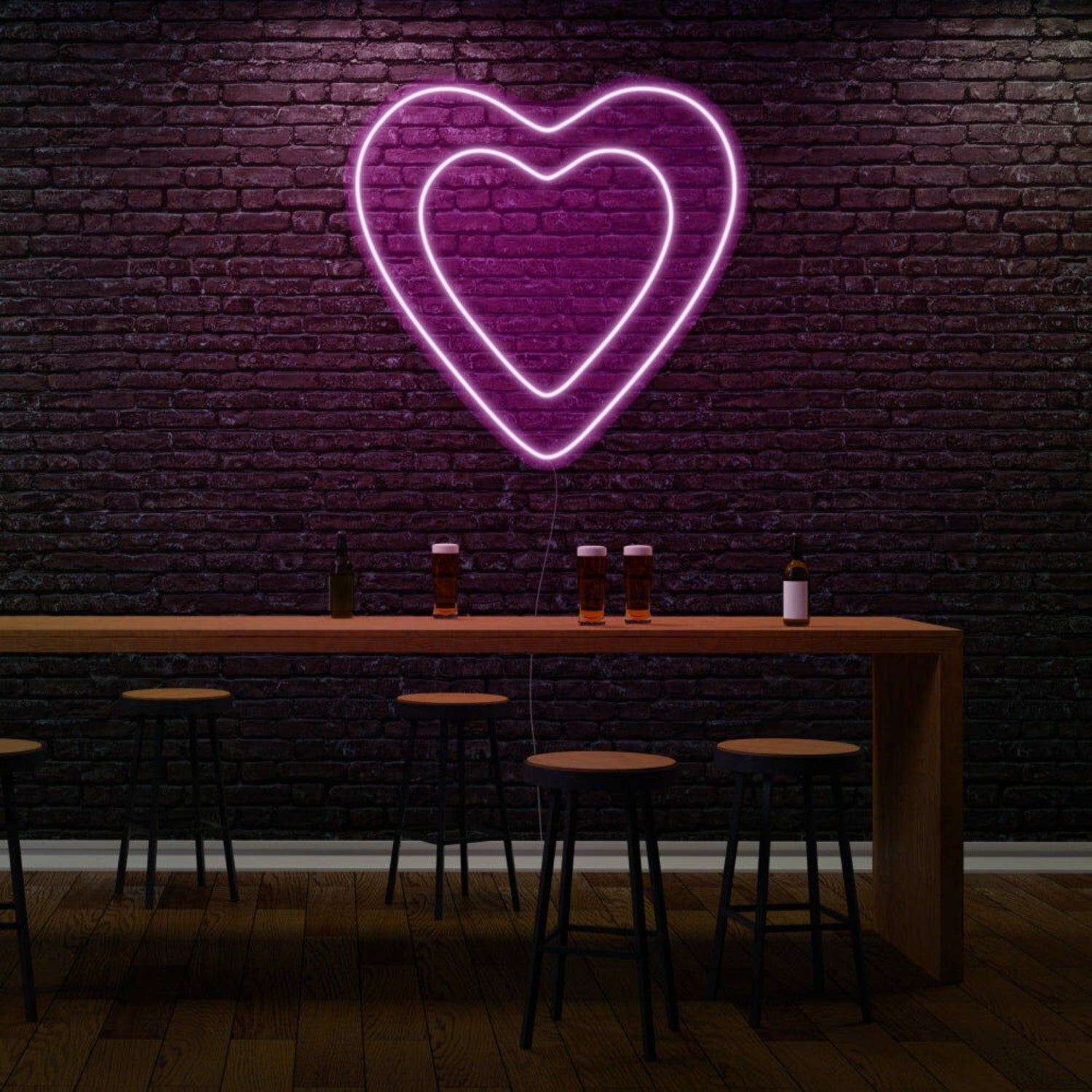 Heart In Heart Led Light Sign | Shineneon