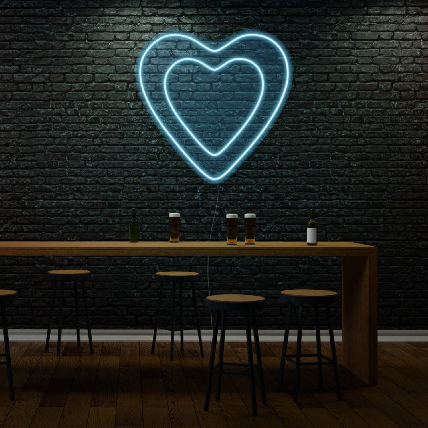 Heart In Heart Led Light Sign | Shineneon