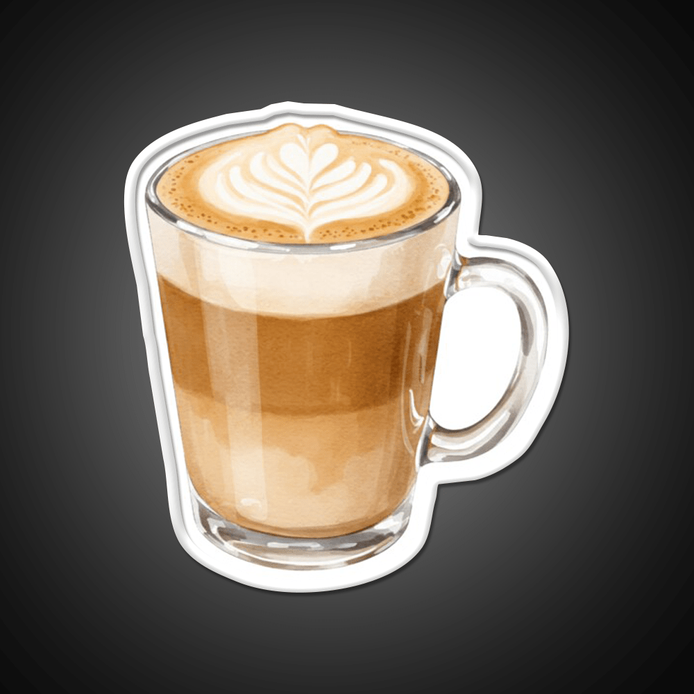 Heart Latte Watercolor Cafe Led Neon Sign Espresso Bar Art Rgb Color - Shineneon