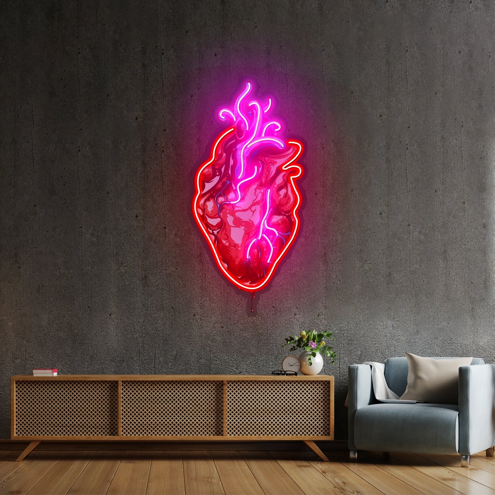 Heart Led Neon Artwork For Sale - Shineneon