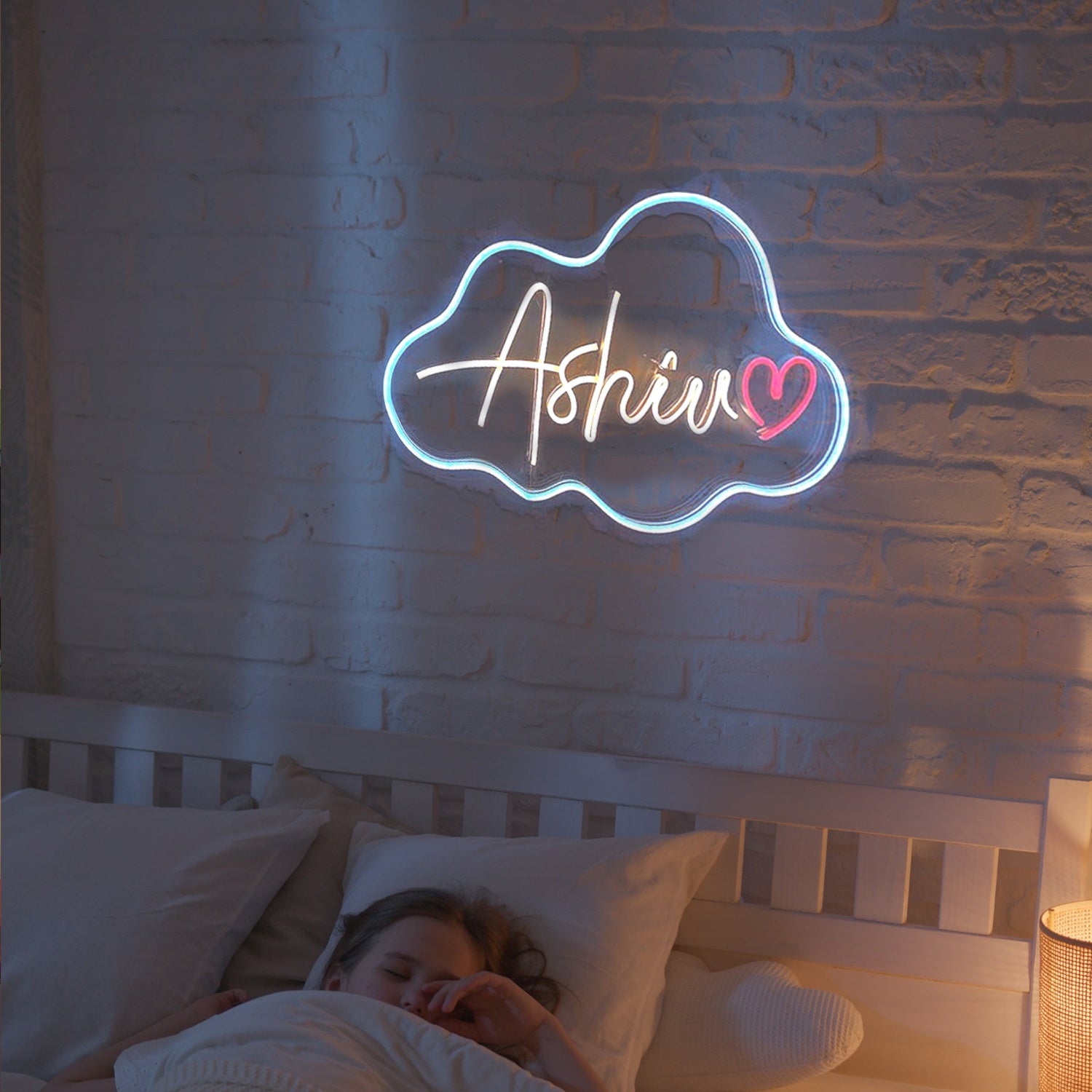 Heart Led Neon Sign With Your Kids Name | Shineneon
