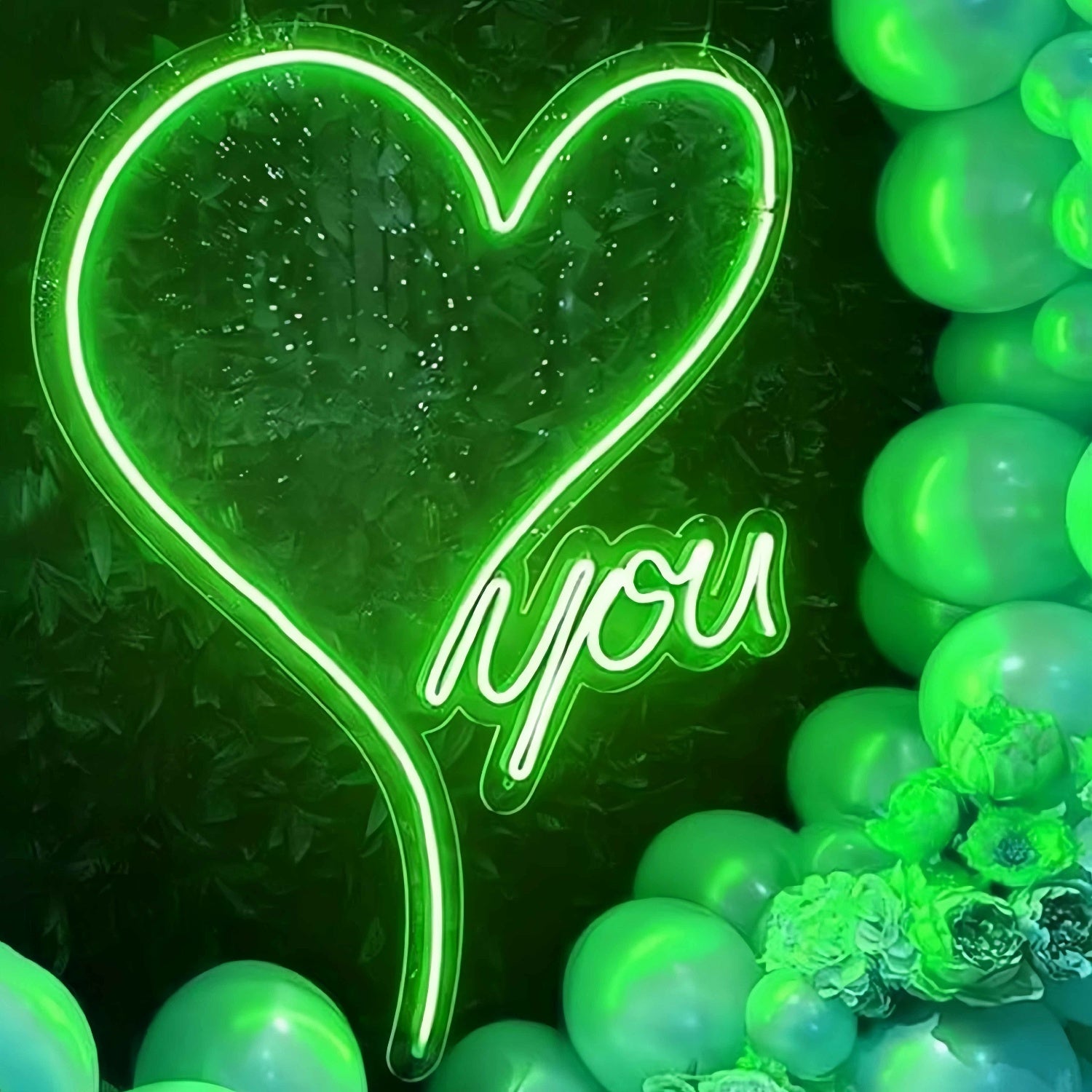 Heart Love You Wedding Neon Sign Romantic Room Decor | Shineneon