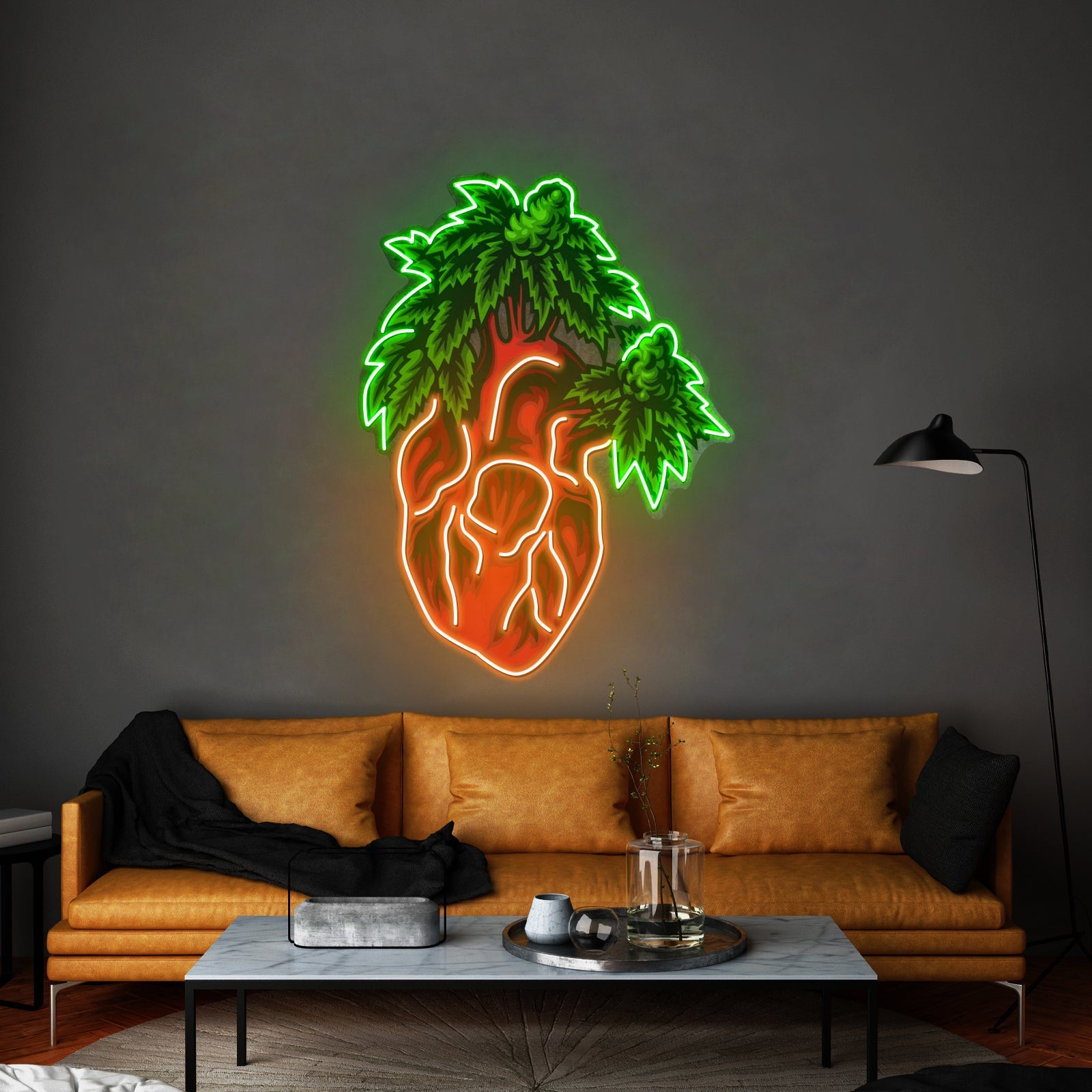 Heart Marijuana Led Neon Sign Light Custom Led Signs - Shineneon