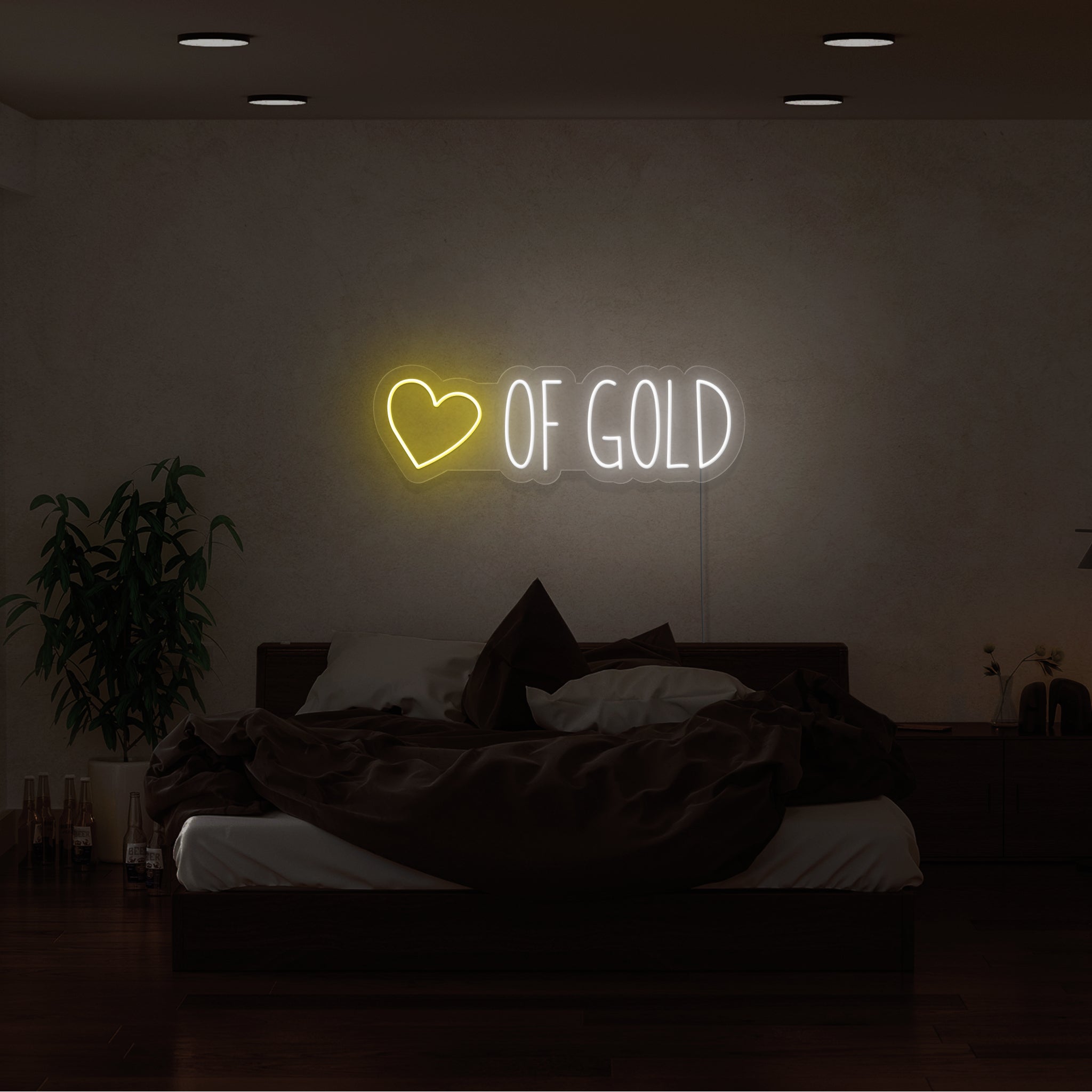Heart Of Gold Led Neon Sign | Shineneon