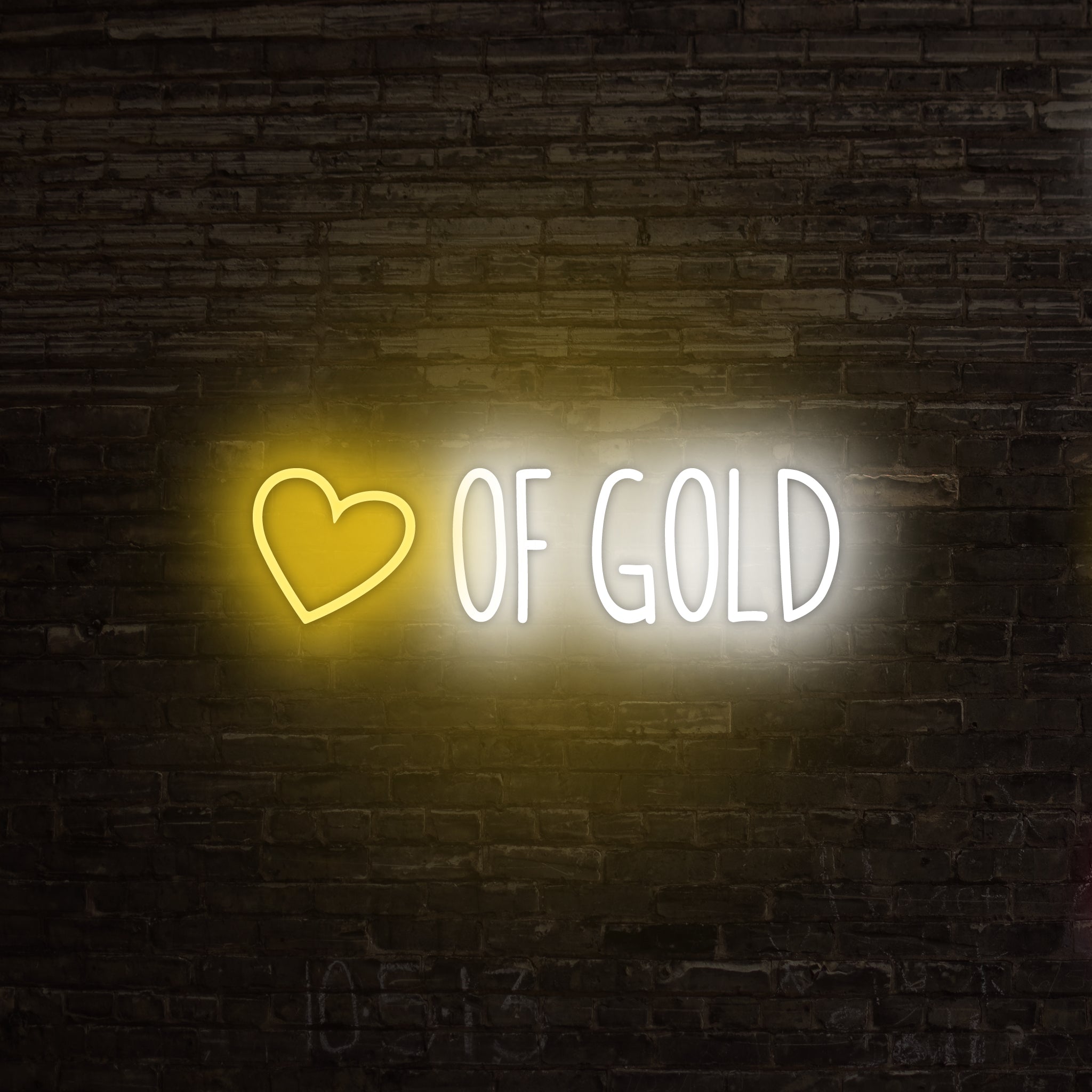 Heart Of Gold Led Neon Sign | Shineneon
