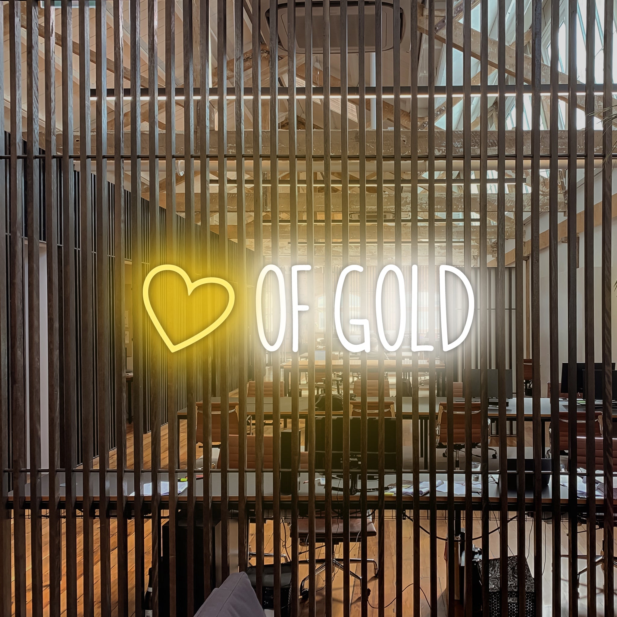 Heart Of Gold Led Neon Sign | Shineneon