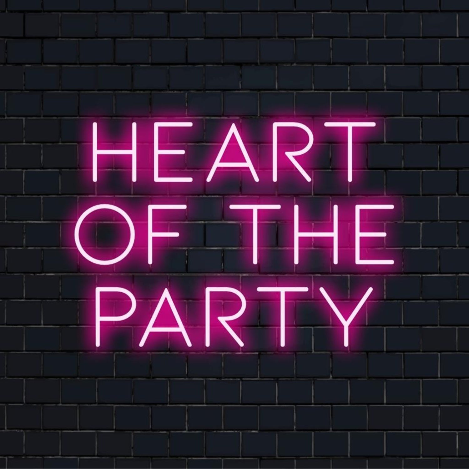 Heart Of The Party Pink Led Neon Sign Bar Club Party Decor | Shineneon