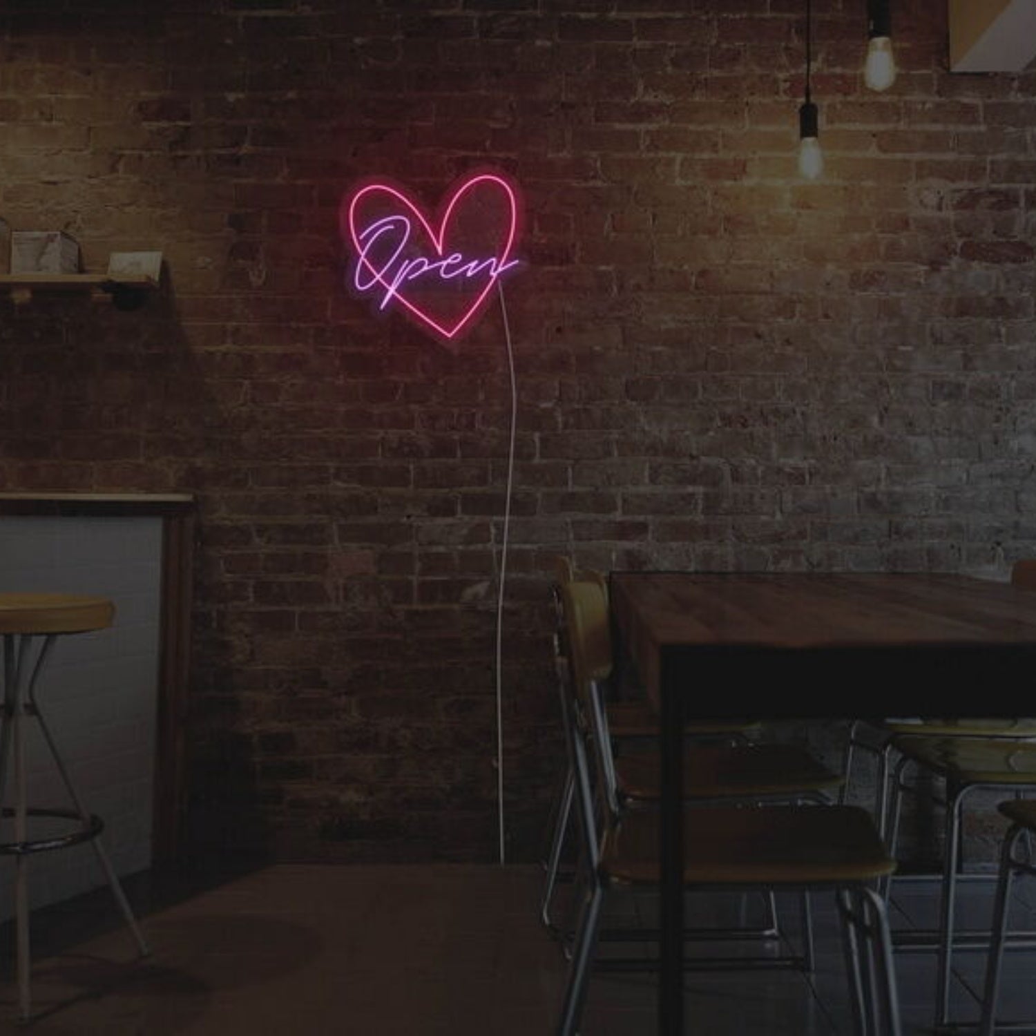 Heart Open Neon Sign For Romantic And Welcoming Spaces | Shineneon