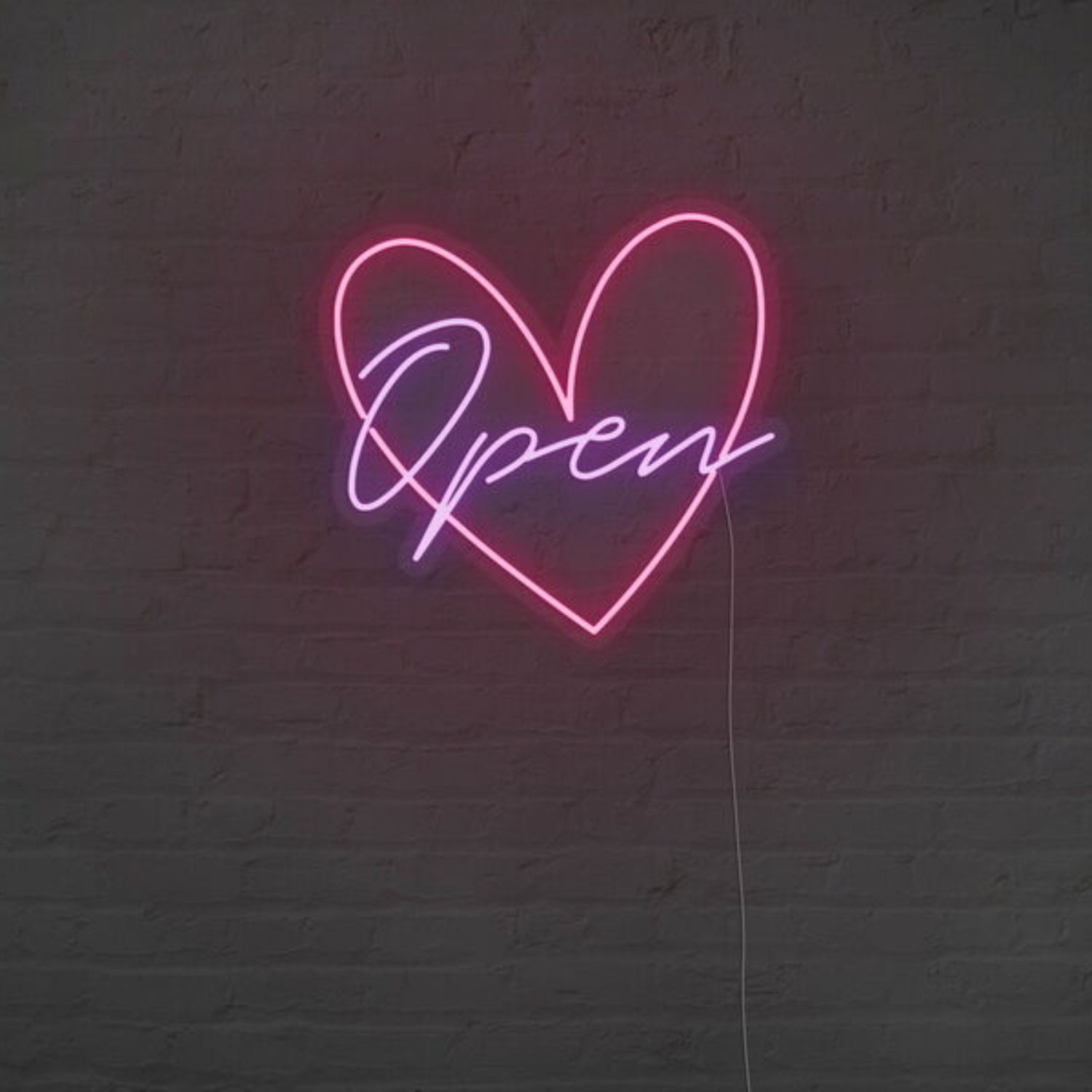 Heart Open Neon Sign For Romantic And Welcoming Spaces | Shineneon