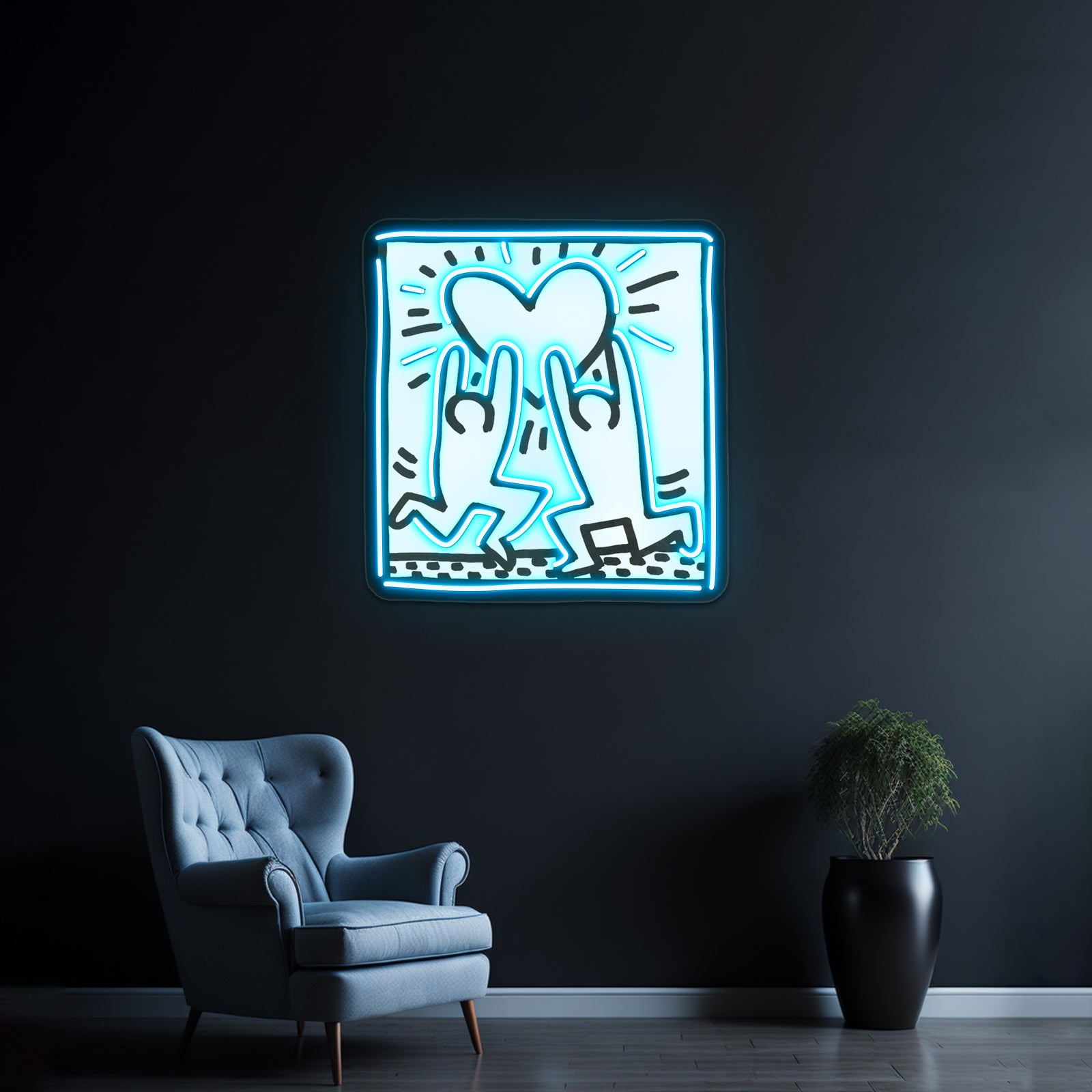 Heart People Pop Artwork Large Neon Signs | Shineneon