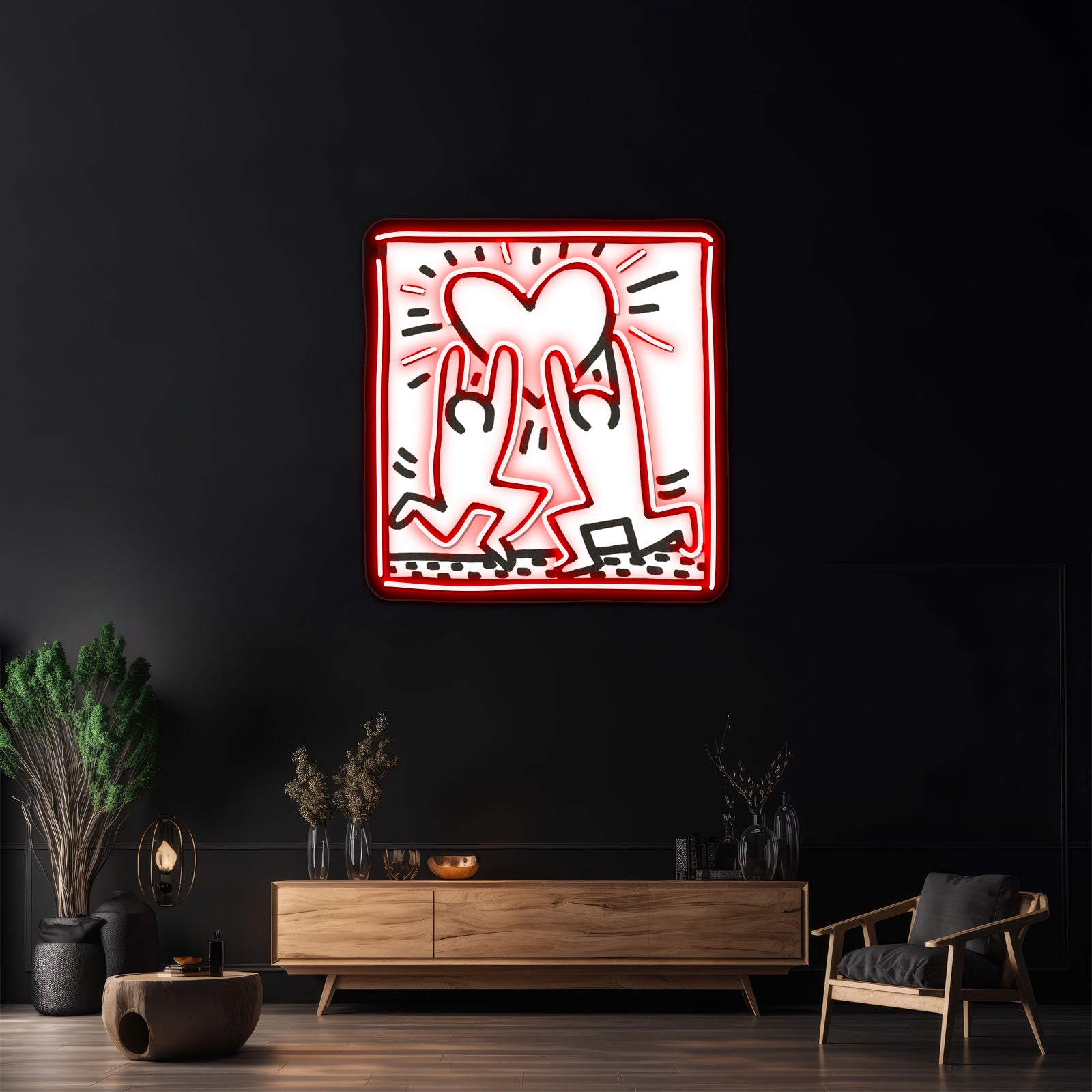 Heart People Pop Artwork Large Neon Signs | Shineneon