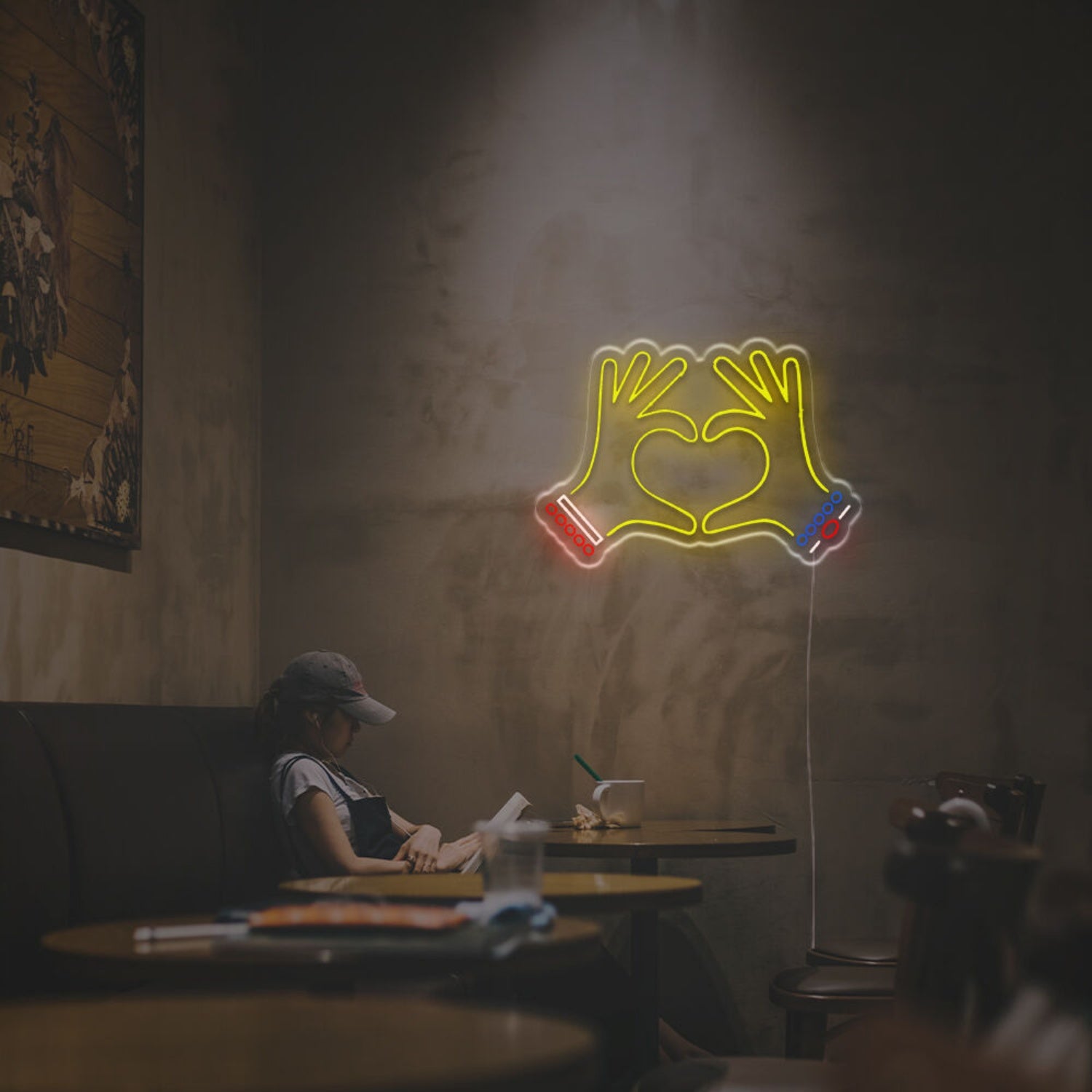 Heart Shape With Two People Hands Led Neon Sign | Shineneon