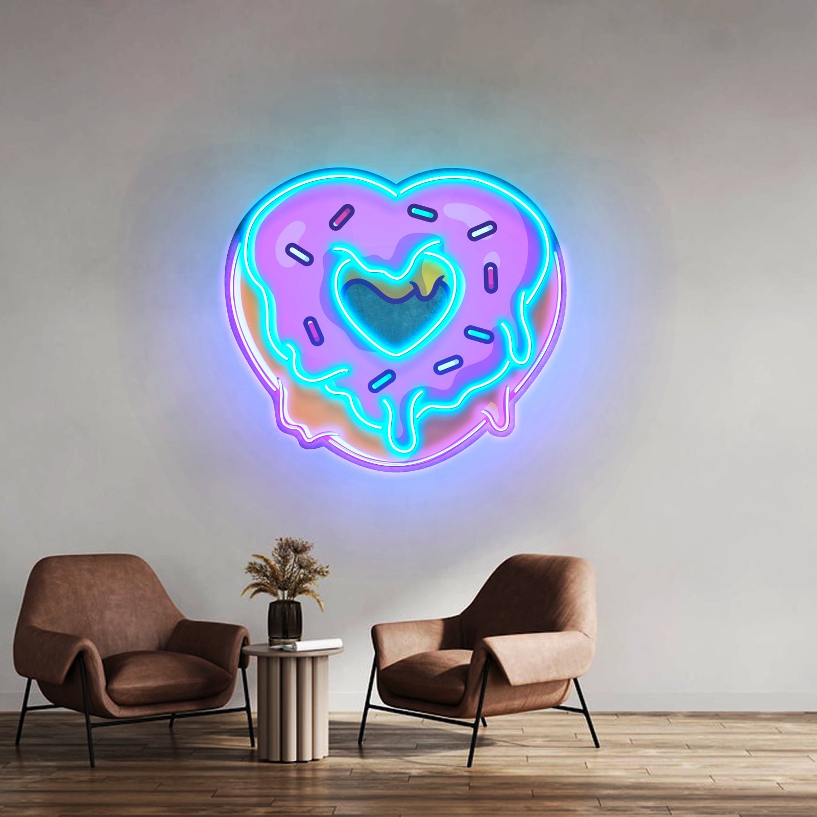Heart Shaped Donut Led Neon Sign Light Custom Led Signs - Shineneon