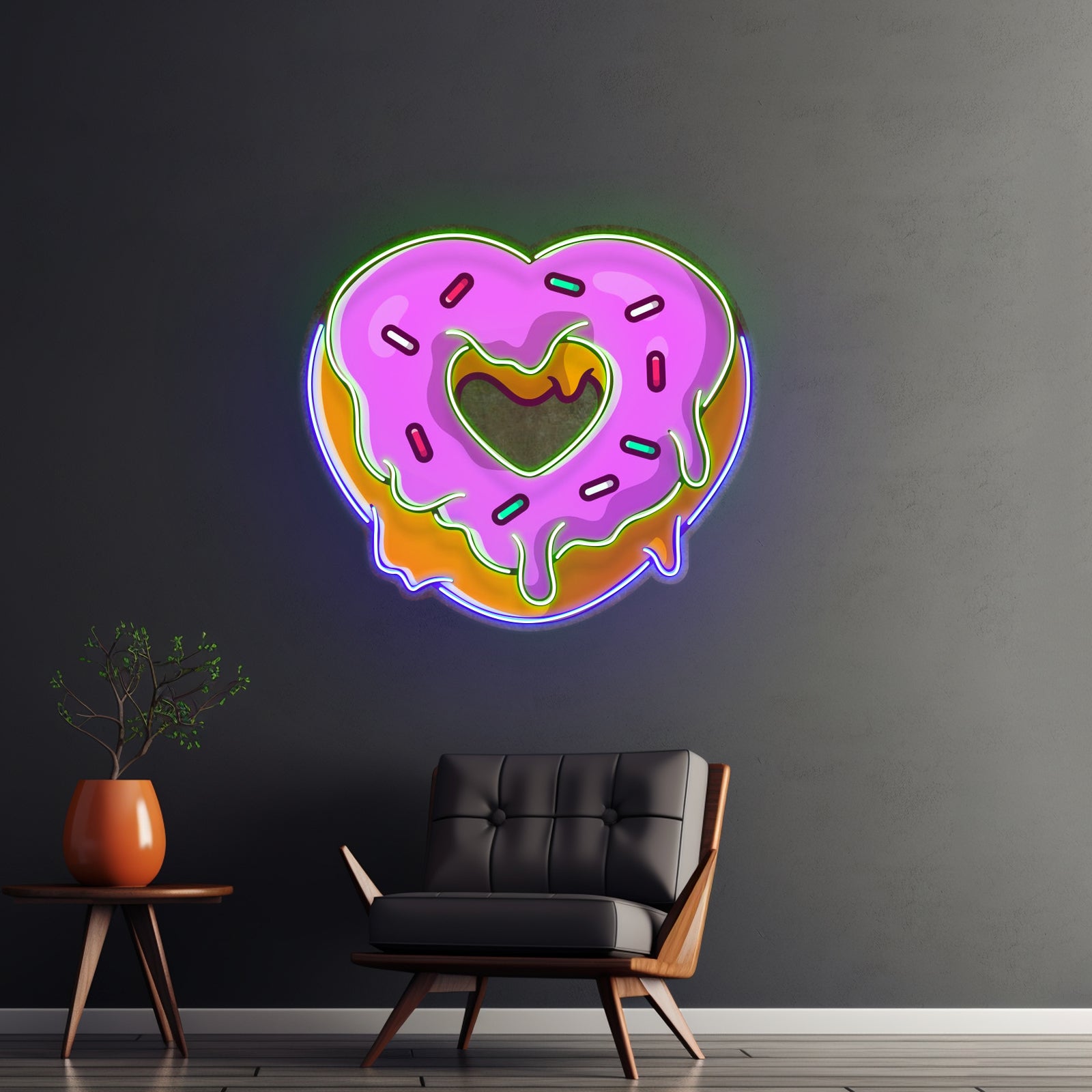 Heart Sword Custom Led Signs Artwork For Sale