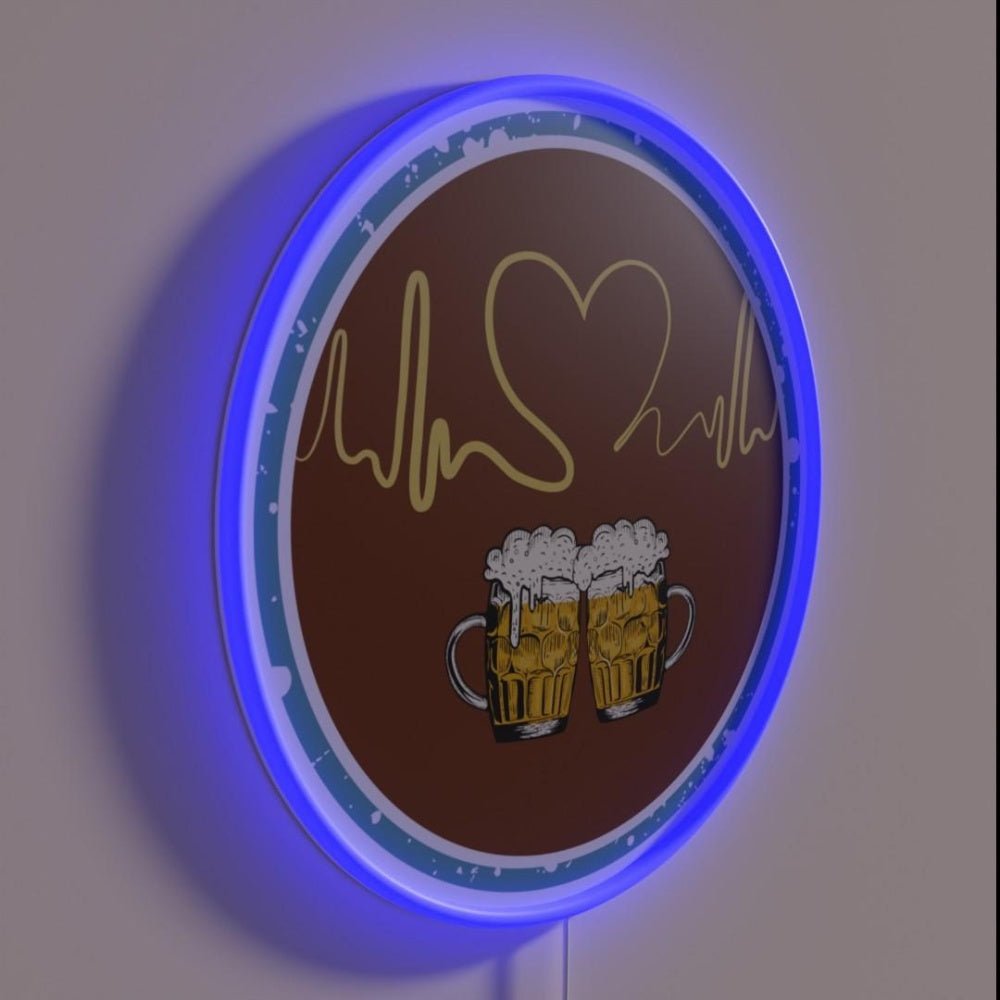 Heartbeat Beer Rgb Led Neon Sign - Shineneon