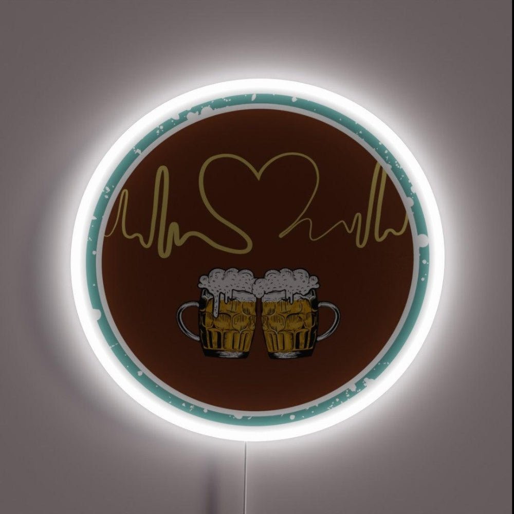 Heartbeat Beer Rgb Led Neon Sign - Shineneon