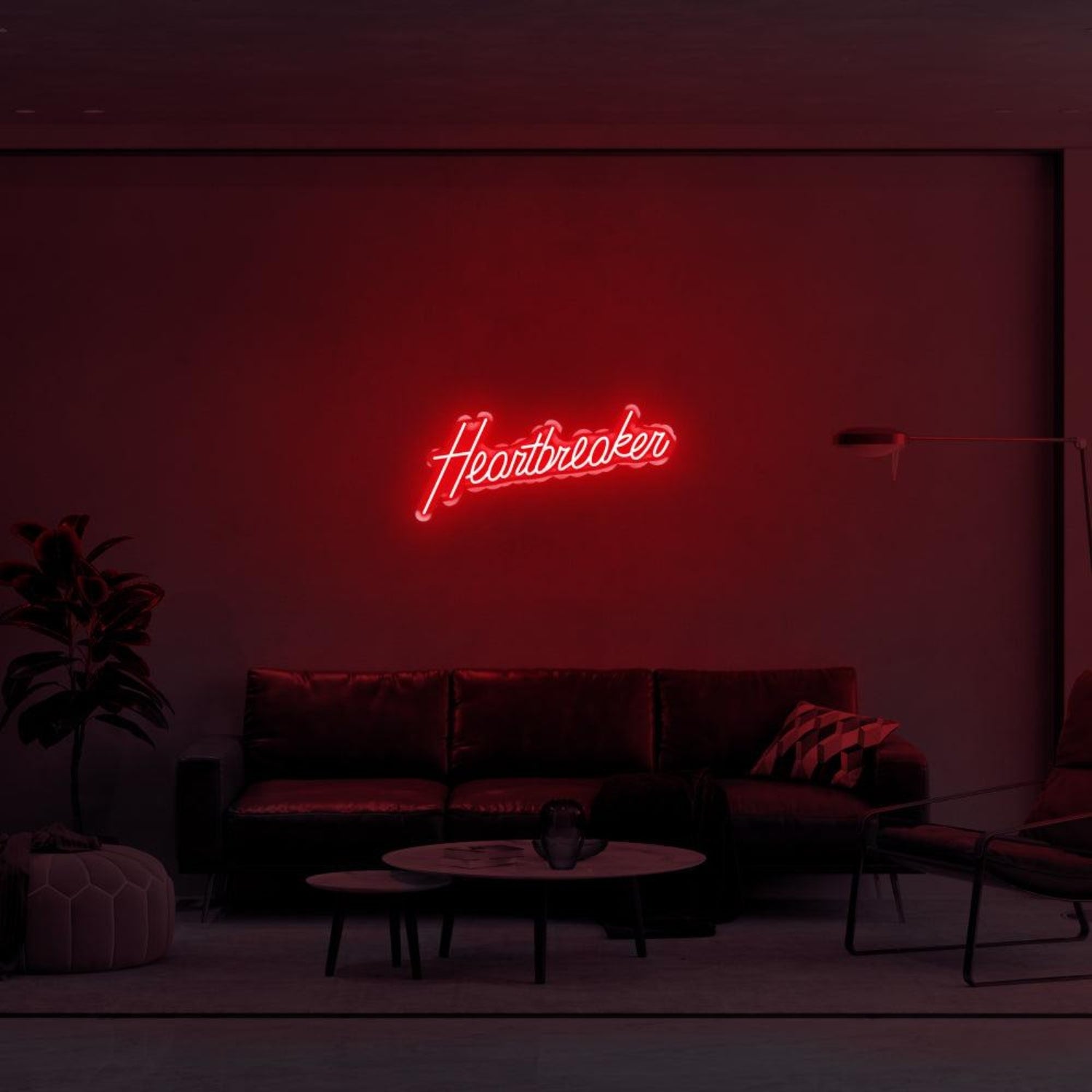 Heartbreaker Amber Led Neon Sign Modern Living Room Wall Art | Shineneon