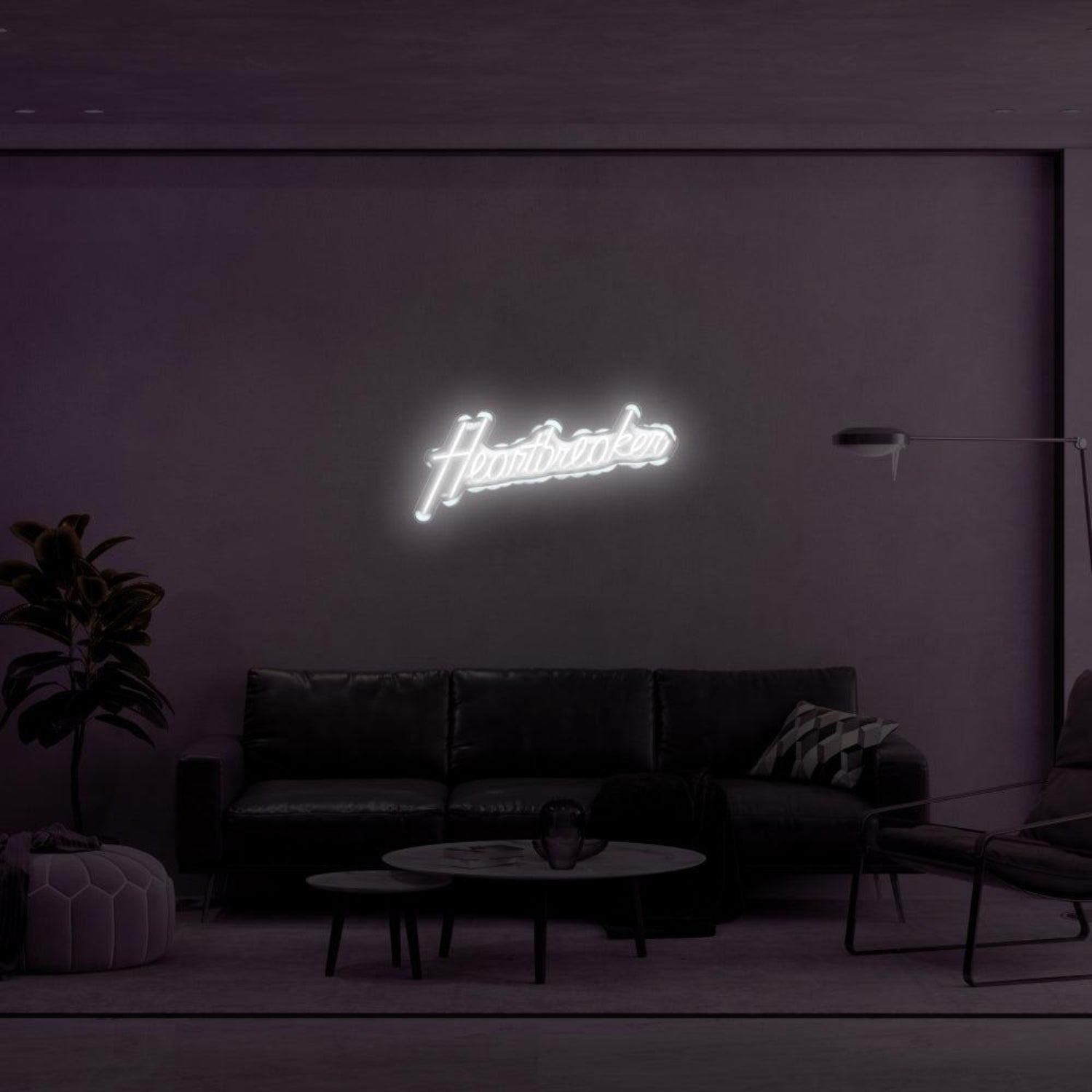 Heartbreaker Amber Led Neon Sign Modern Living Room Wall Art | Shineneon