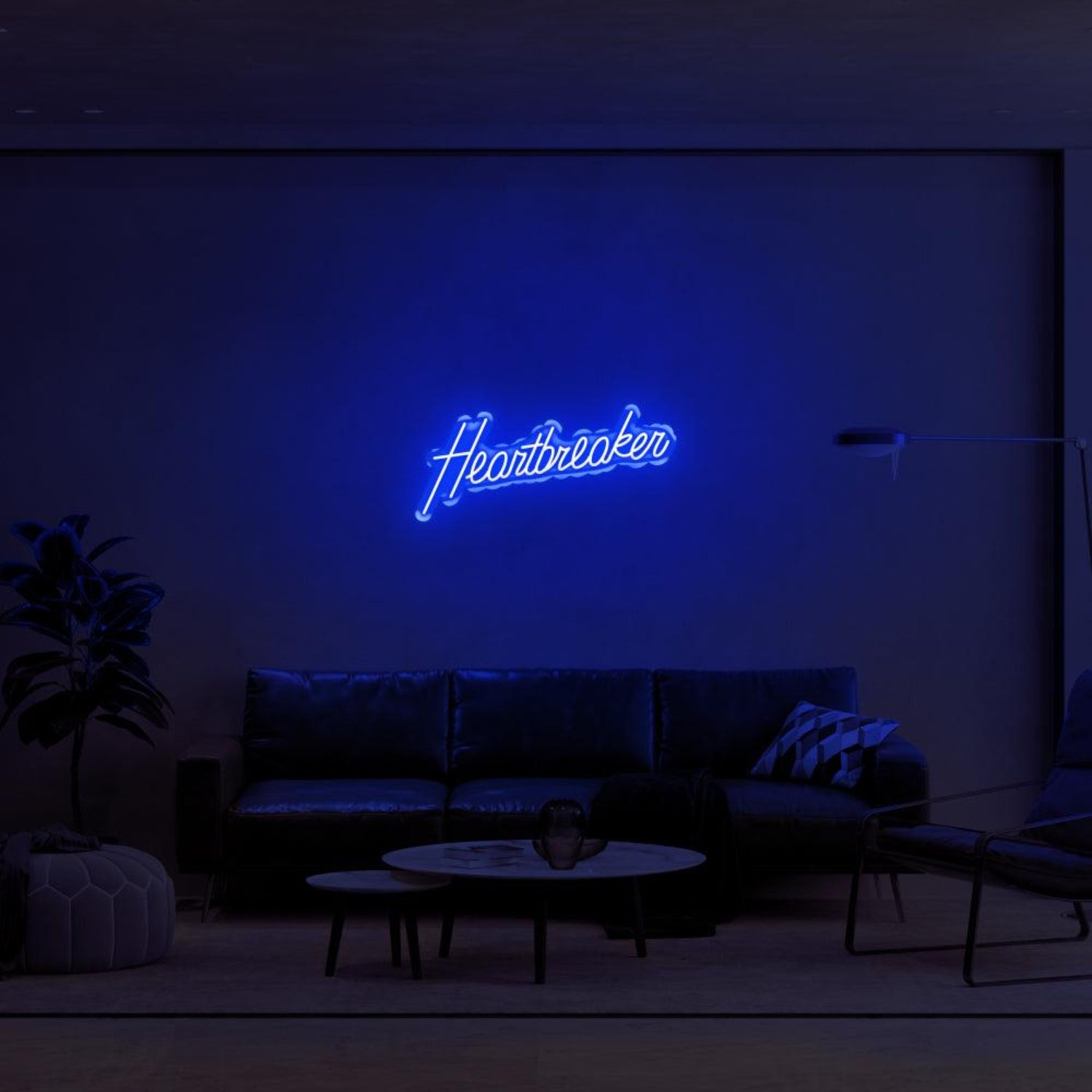 Heartbreaker Amber Led Neon Sign Modern Living Room Wall Art | Shineneon