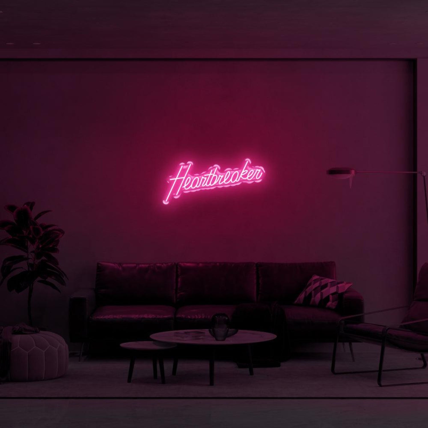 Heartbreaker Amber Led Neon Sign Modern Living Room Wall Art | Shineneon