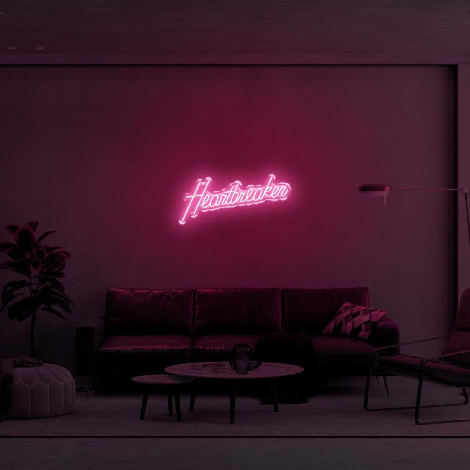 Heartbreaker Amber Led Neon Sign Modern Living Room Wall Art | Shineneon